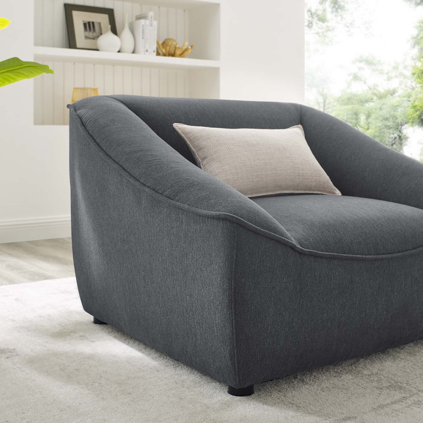 Modway Accent Chairs - Comprise Armchair Charcoal