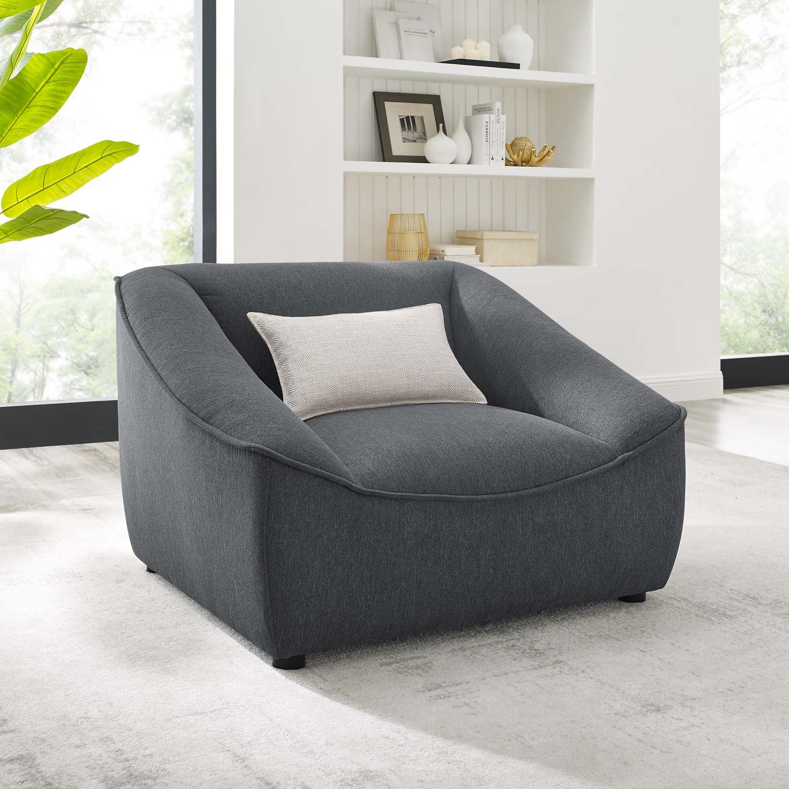 Modway Accent Chairs - Comprise Armchair Charcoal