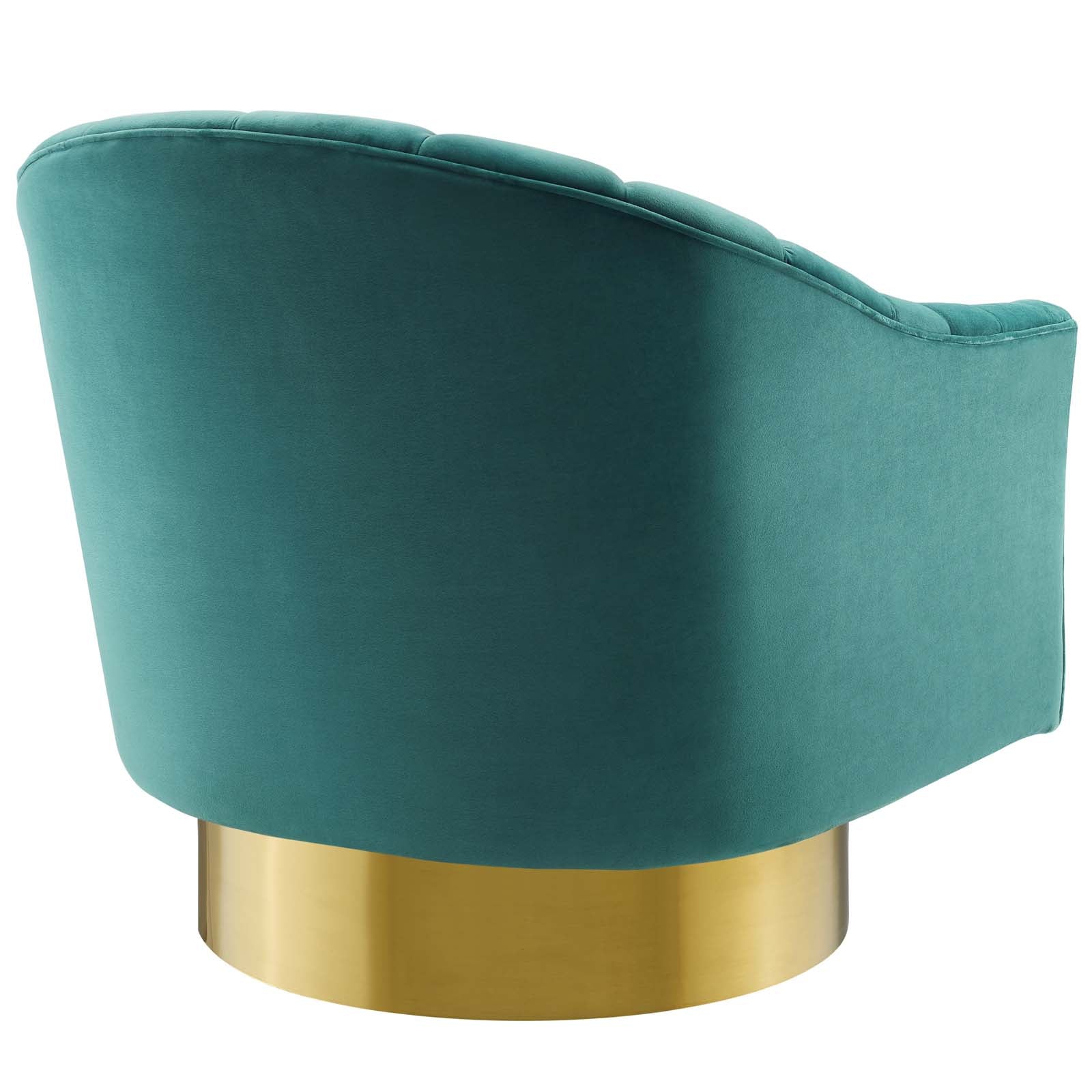 Modway Accent Chairs - Buoyant Swivel Chair Performance Velvet Set of 2 Teal