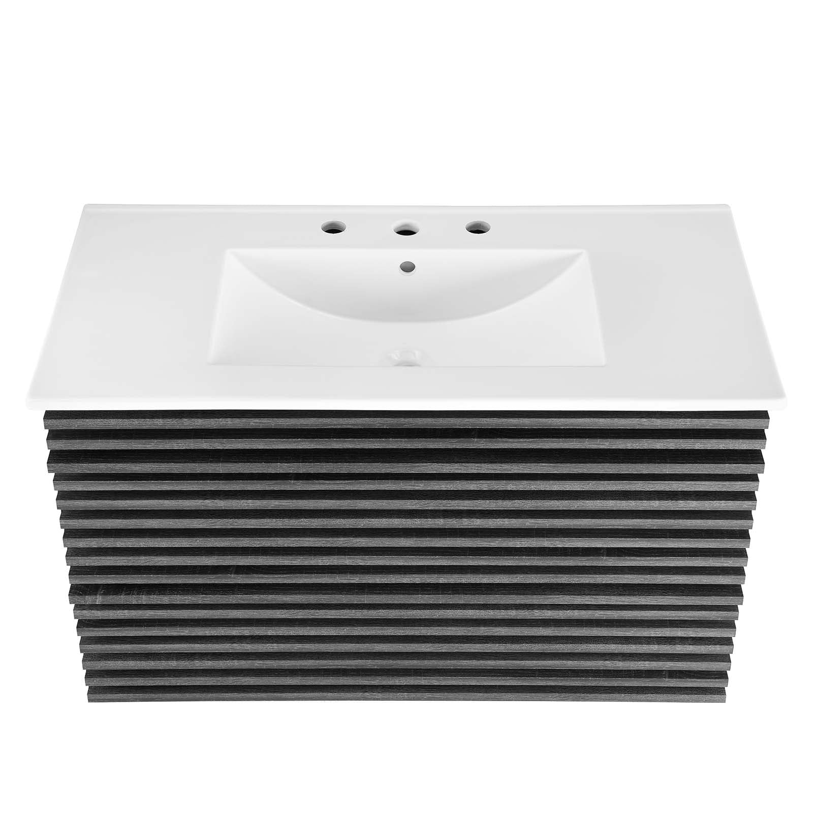 Modway Bathroom Vanity - Render 36" Wall-Mount Bathroom Vanity Charcoal White