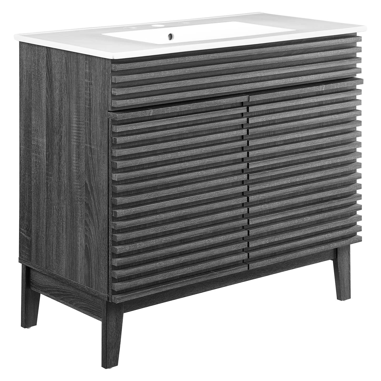 Modway Bathroom Vanity - Render 36" Bathroom Vanity Charcoal White