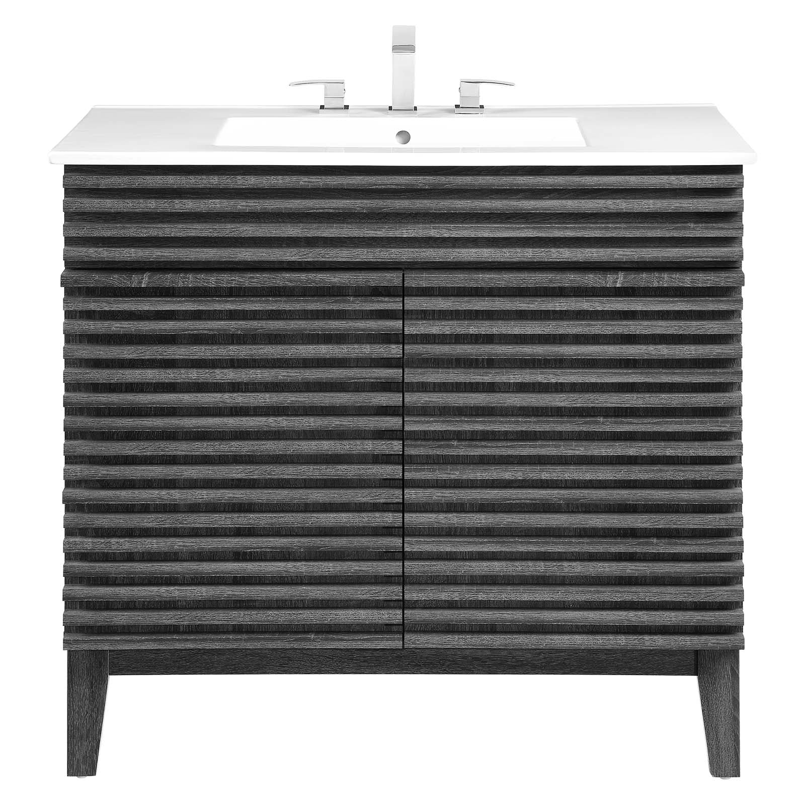 Modway Bathroom Vanity - Render 36" Bathroom Vanity Charcoal White