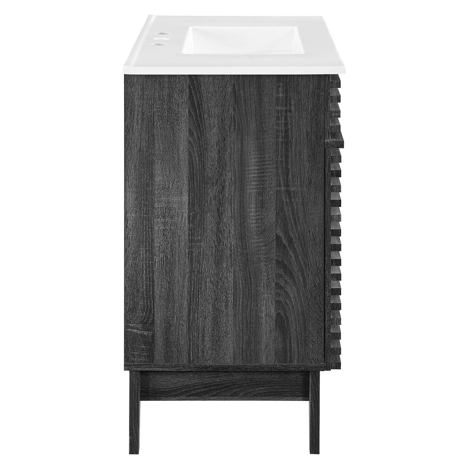 Modway Bathroom Vanity - Render 36" Bathroom Vanity Charcoal White