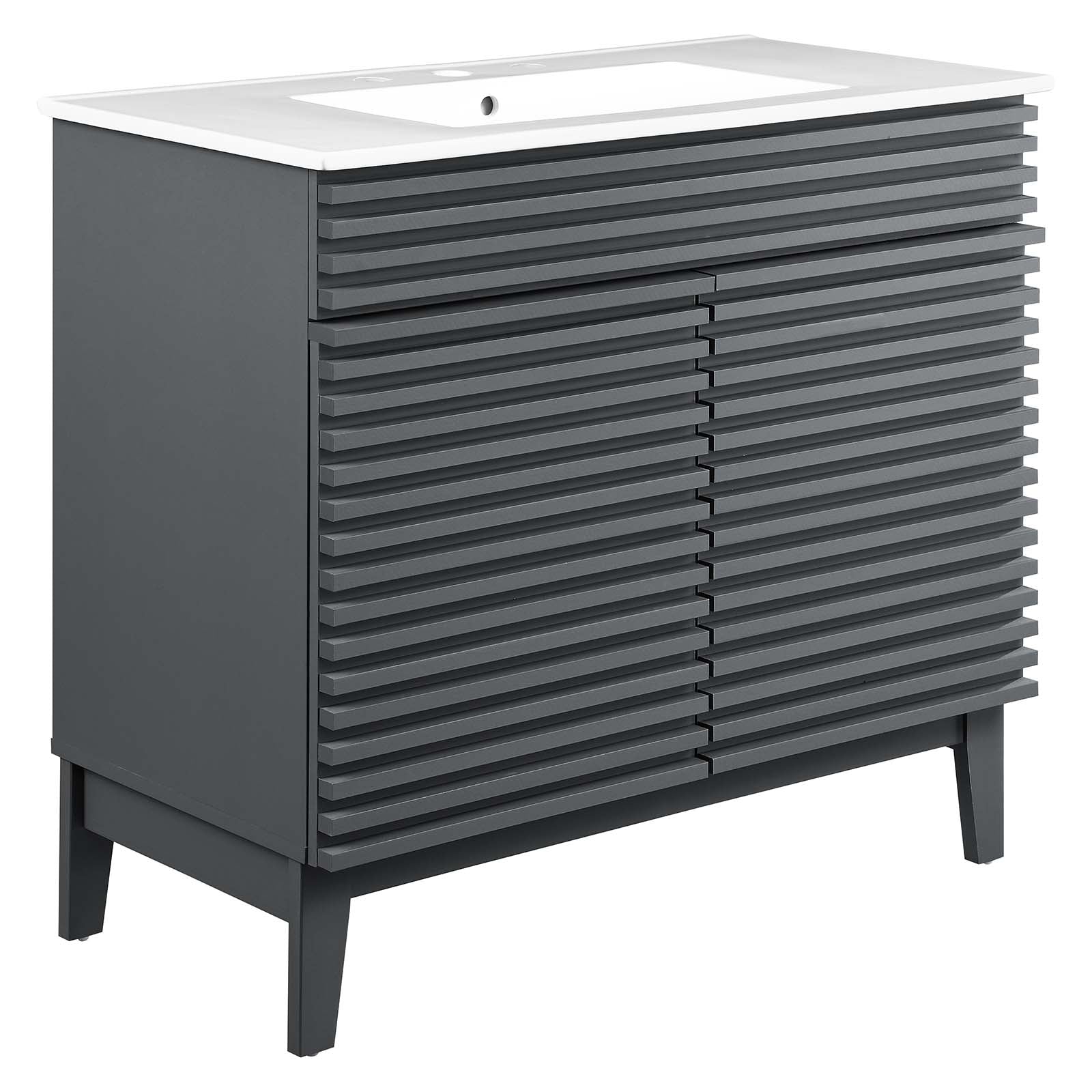 Modway Bathroom Vanity - Render 36" Bathroom Vanity Gray White