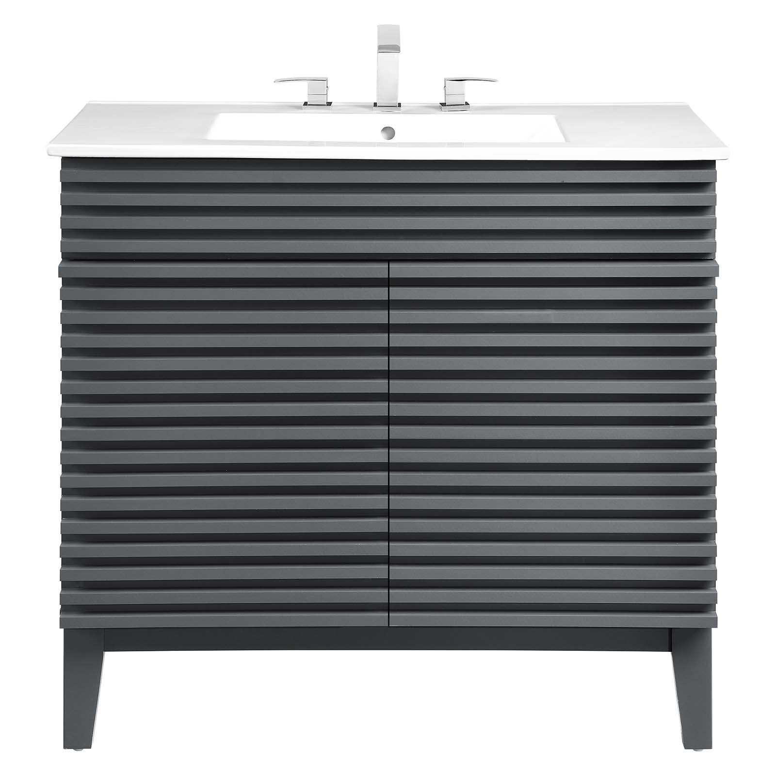 Modway Bathroom Vanity - Render 36" Bathroom Vanity Gray White