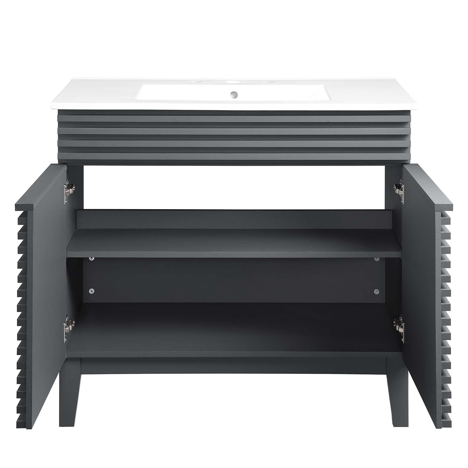 Modway Bathroom Vanity - Render 36" Bathroom Vanity Gray White