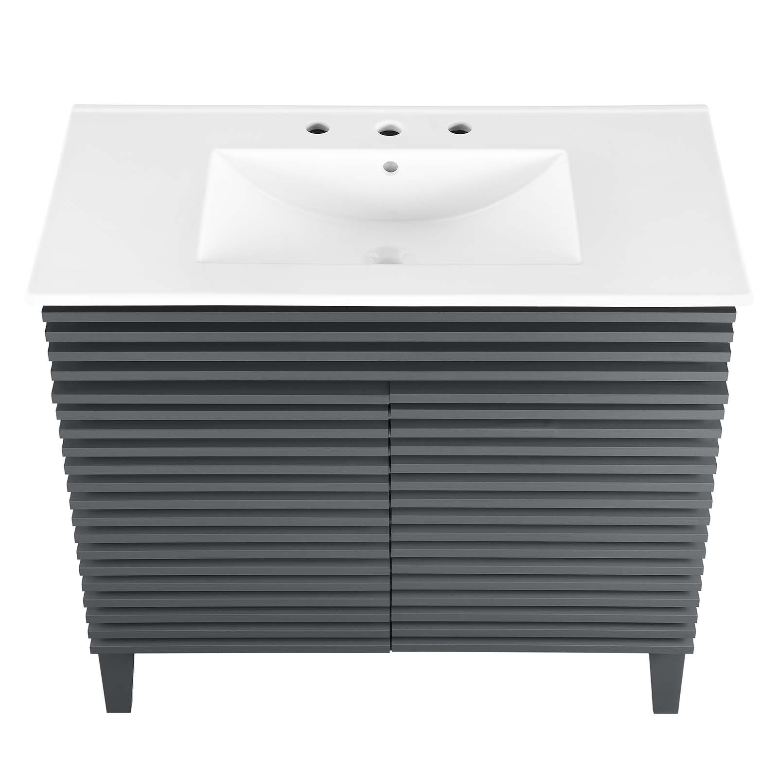 Modway Bathroom Vanity - Render 36" Bathroom Vanity Gray White