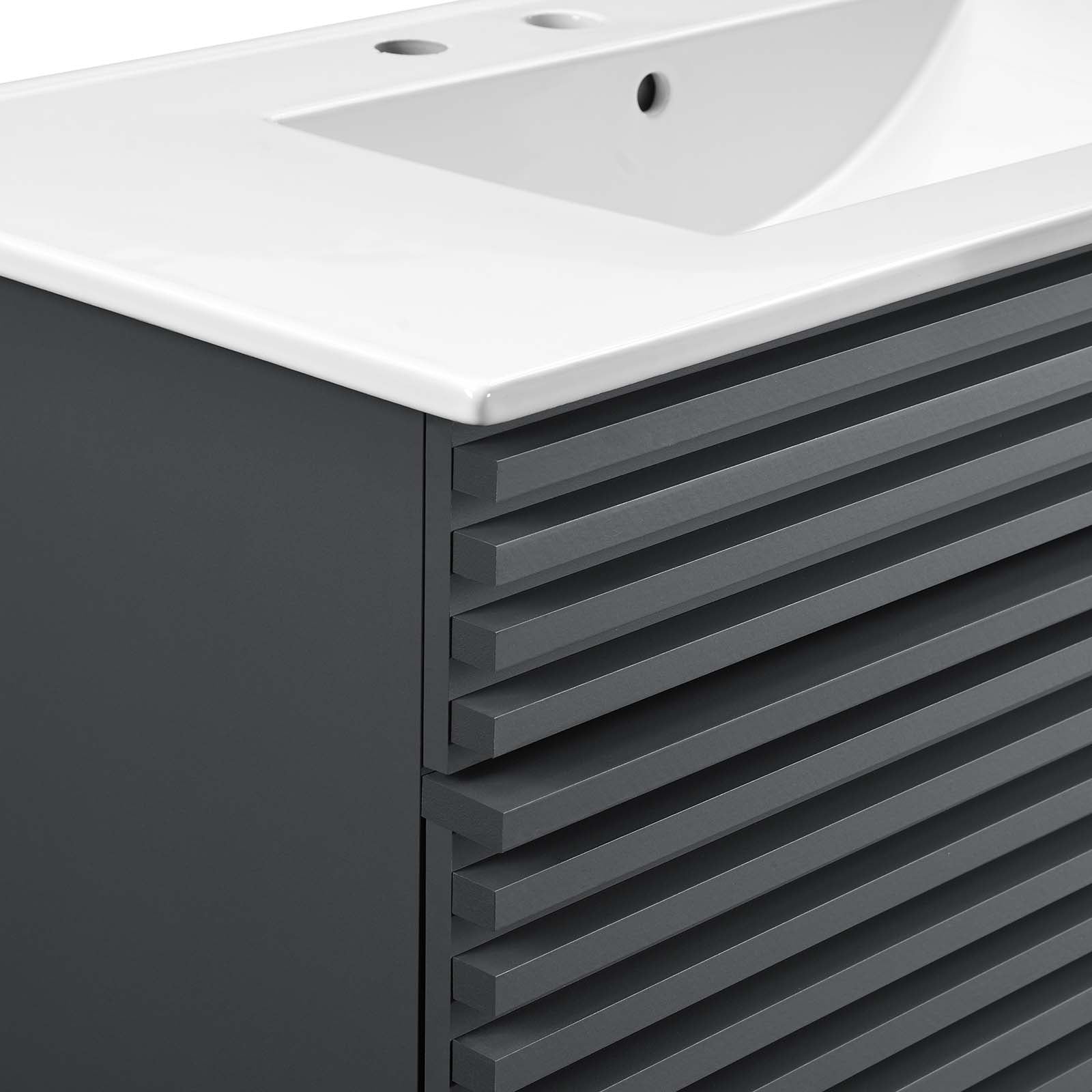 Modway Bathroom Vanity - Render 36" Bathroom Vanity Gray White