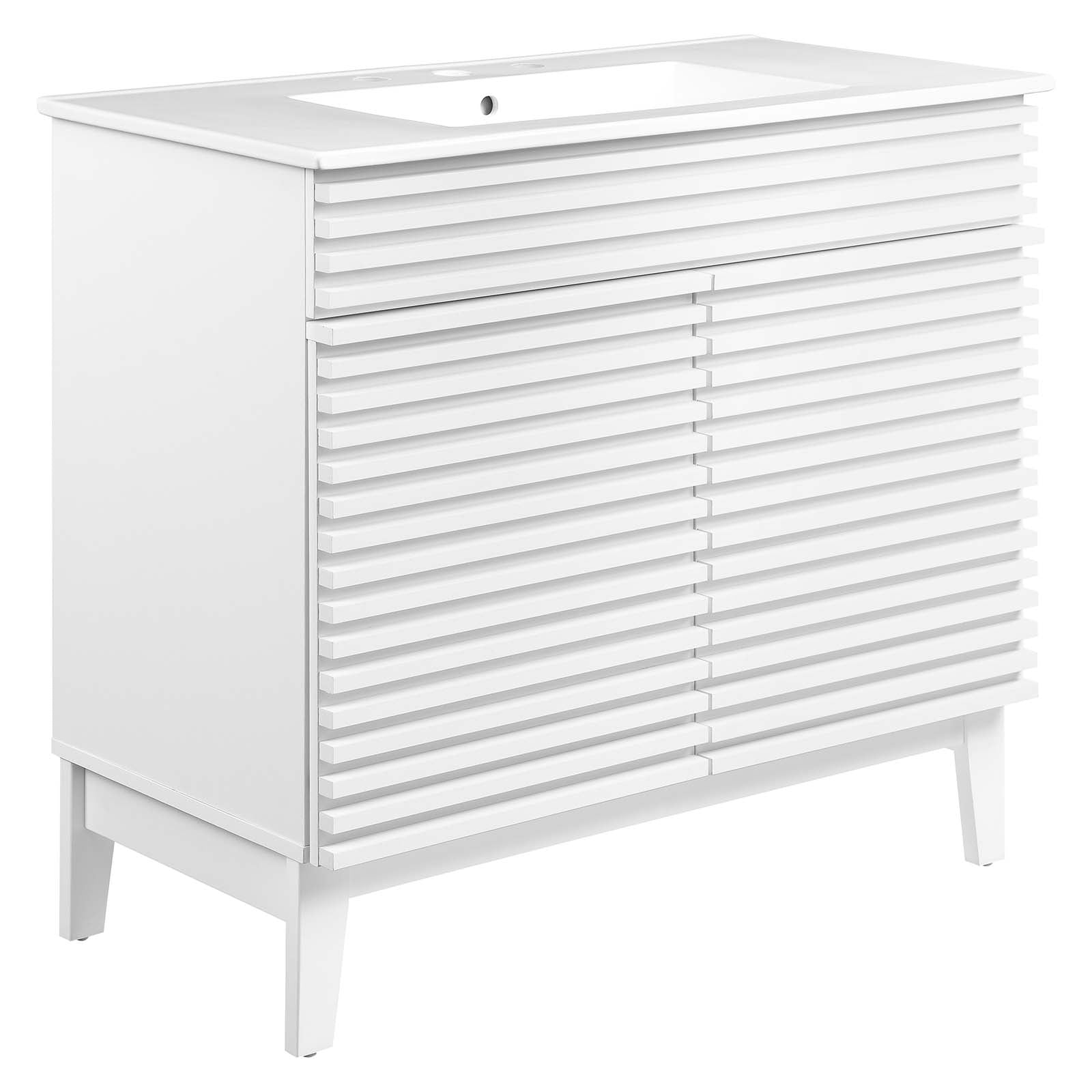 Modway Bathroom Vanity - Render 36" Bathroom Vanity White White