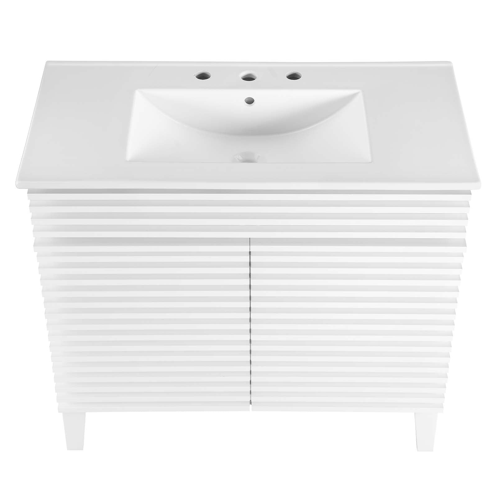 Modway Bathroom Vanity - Render 36" Bathroom Vanity White White