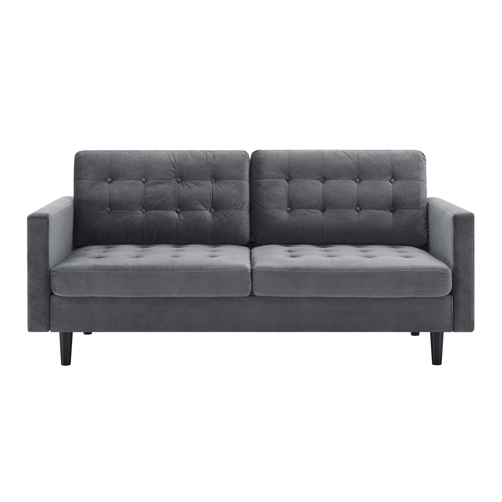 Modway Sofas & Couches - Exalt Tufted Performance Velvet Sofa Gray
