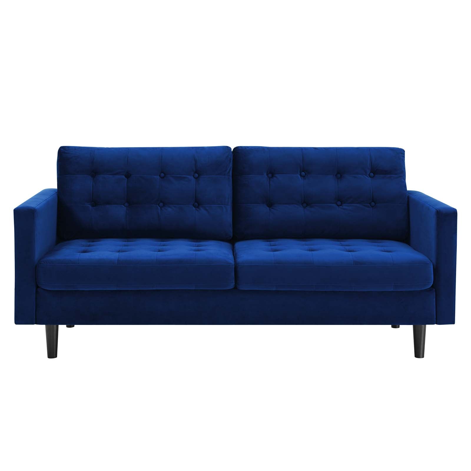 Modway Sofas & Couches - Exalt Tufted Performance Velvet Sofa Navy