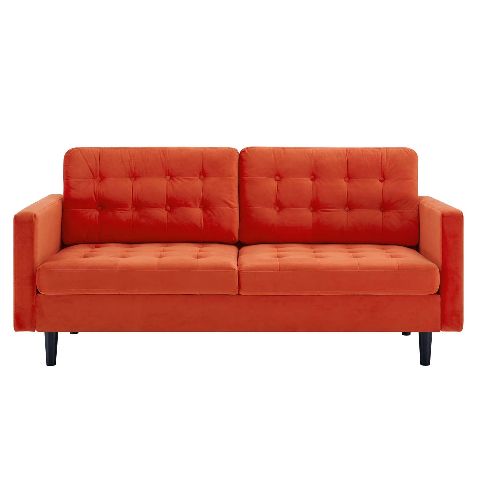 Modway Sofas & Couches - Exalt Tufted Performance Velvet Sofa Orange