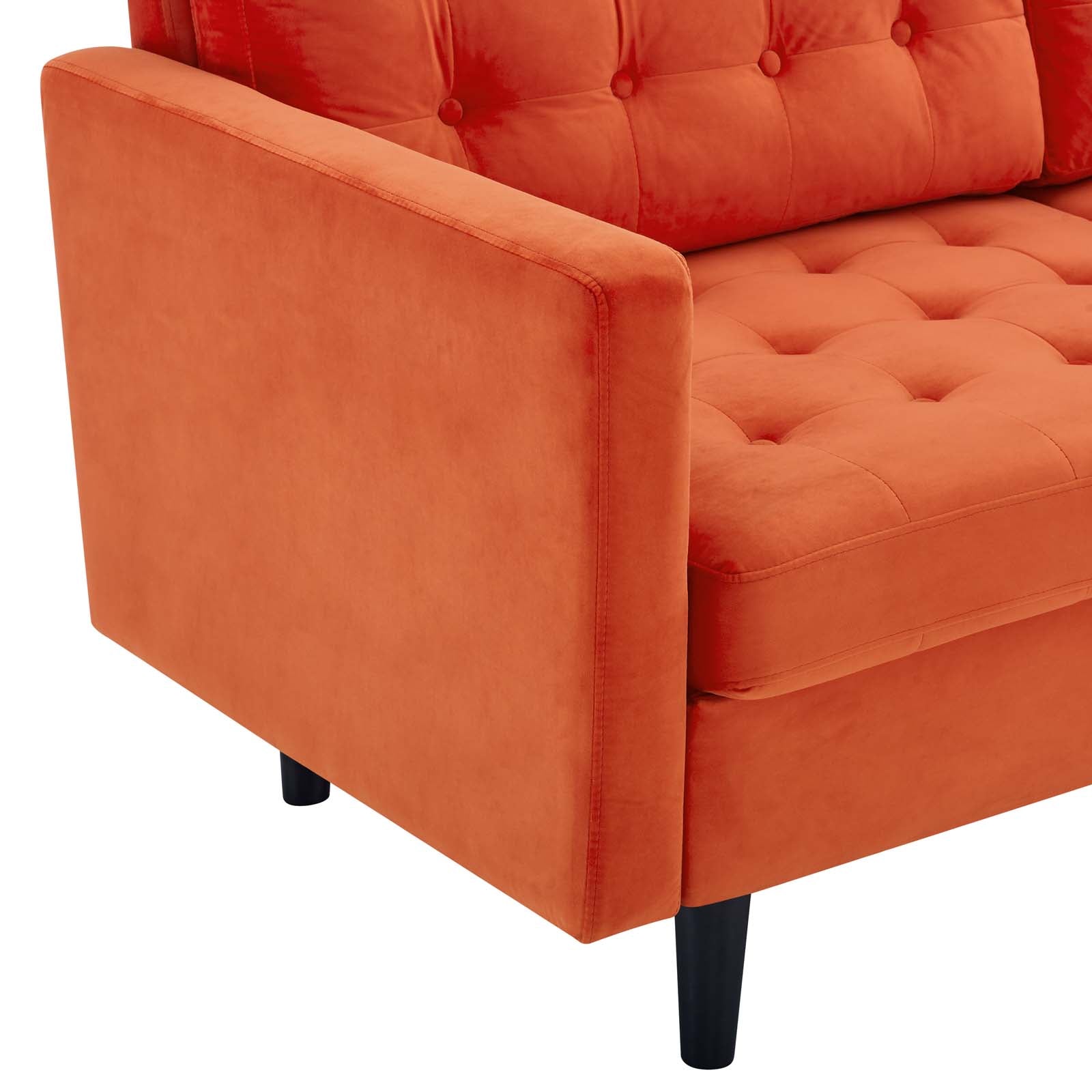 Modway Sofas & Couches - Exalt Tufted Performance Velvet Sofa Orange