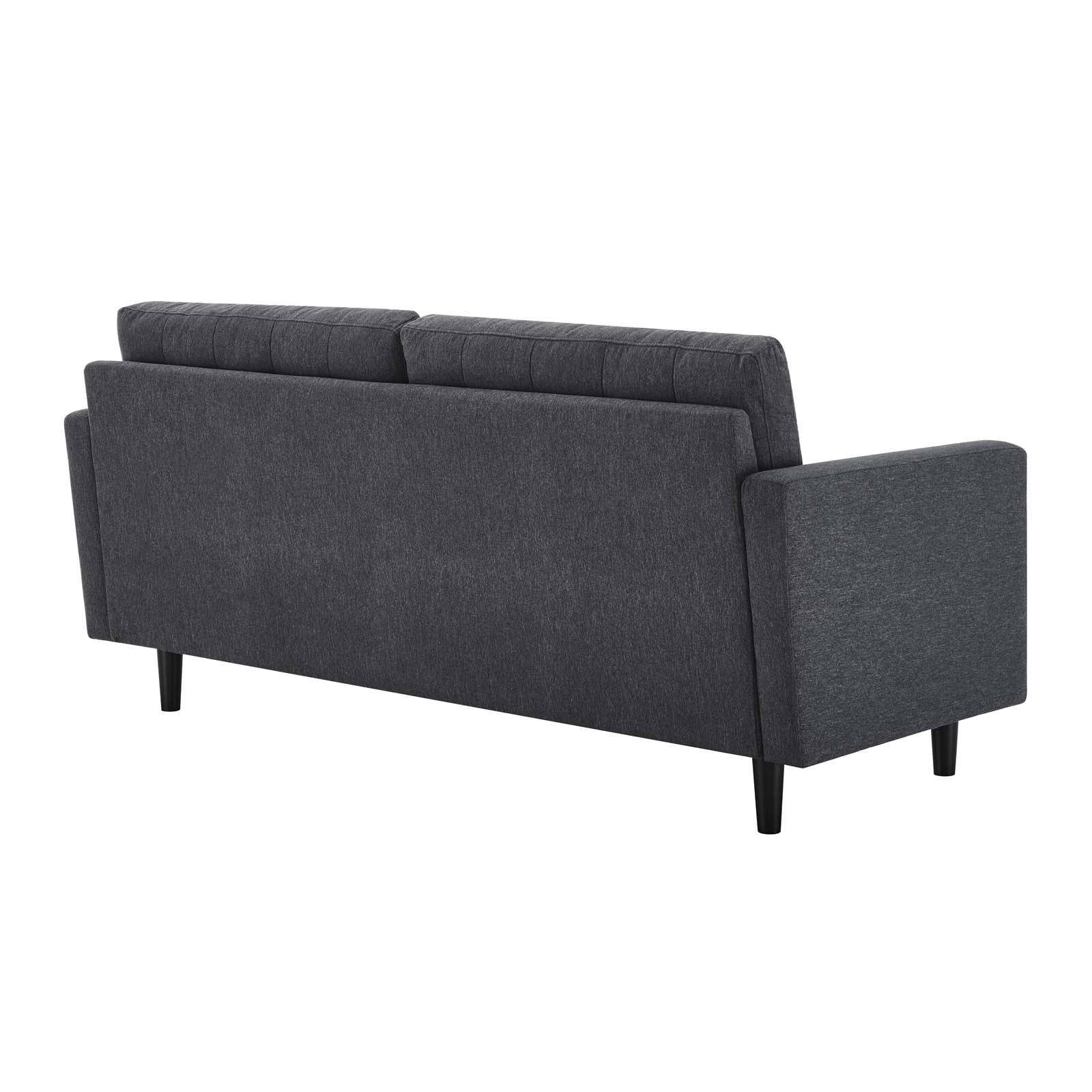 Modway Sofas & Couches - Exalt Tufted Fabric Sofa Charcoal