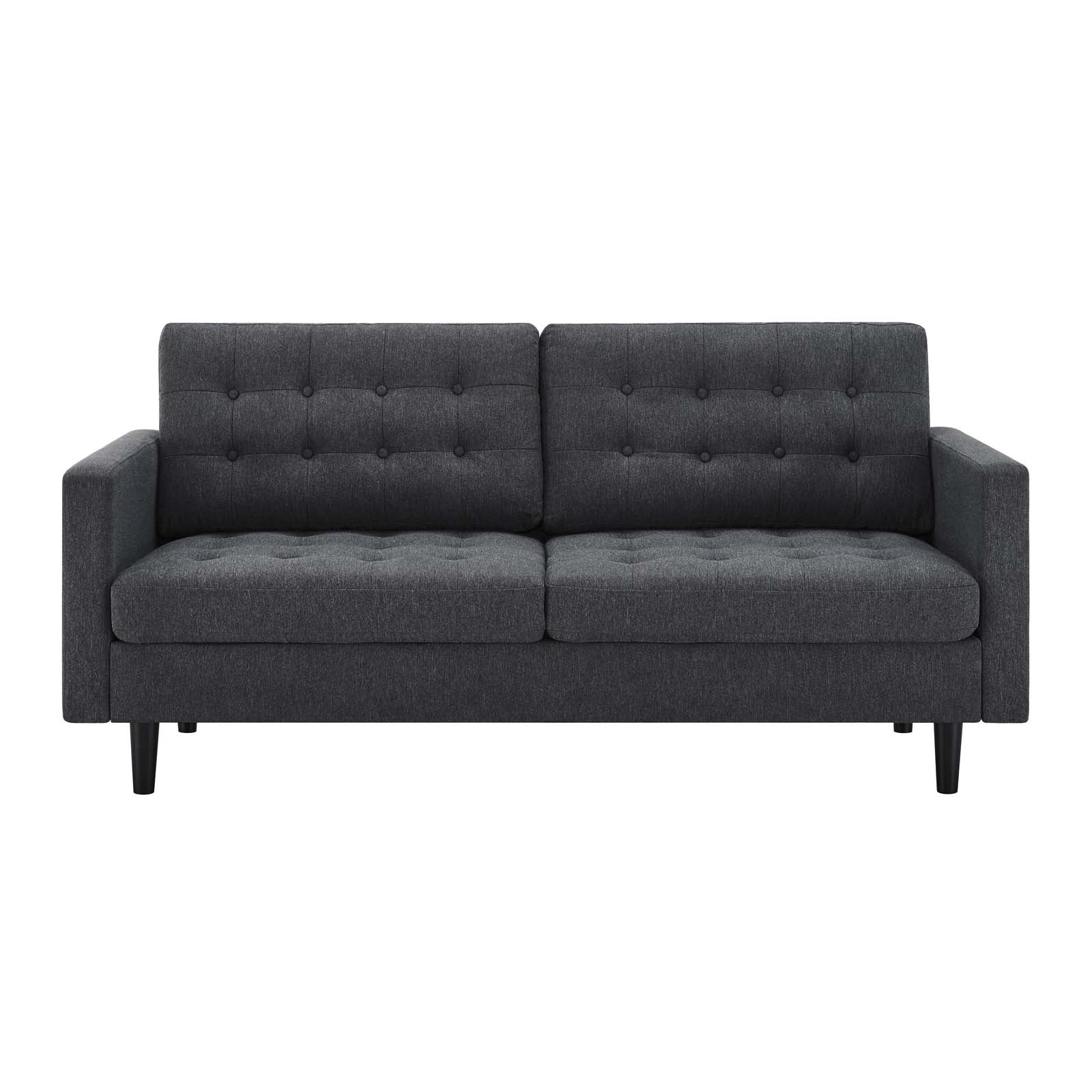 Modway Sofas & Couches - Exalt Tufted Fabric Sofa Charcoal