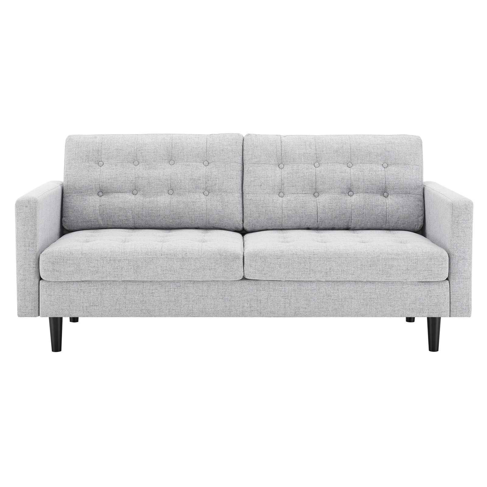 Modway Sofas & Couches - Exalt Tufted Fabric Sofa Light Gray