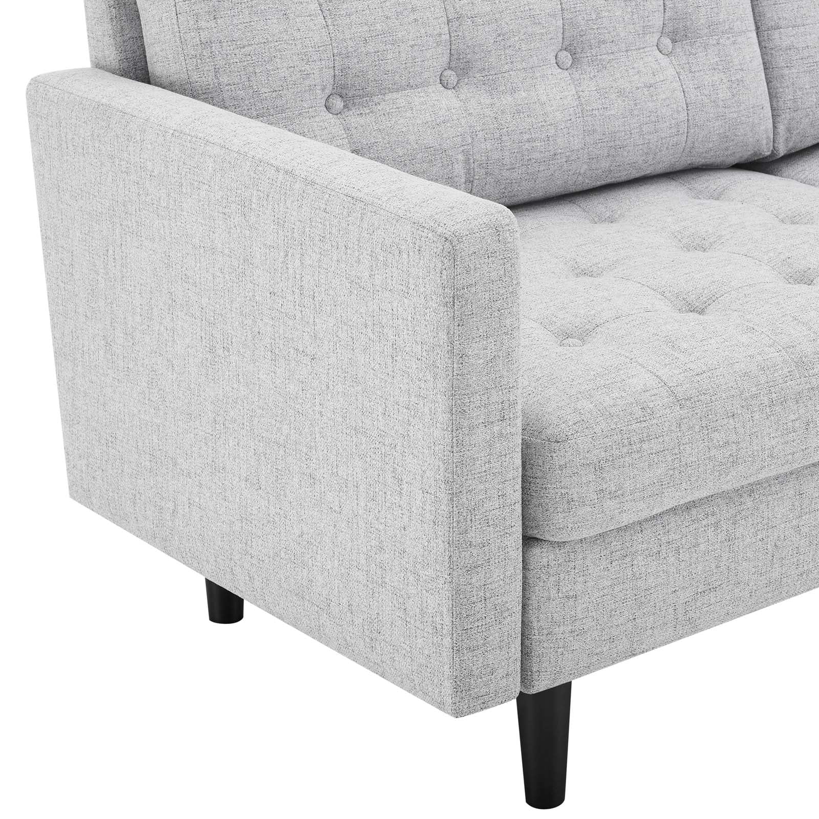 Modway Sofas & Couches - Exalt Tufted Fabric Sofa Light Gray