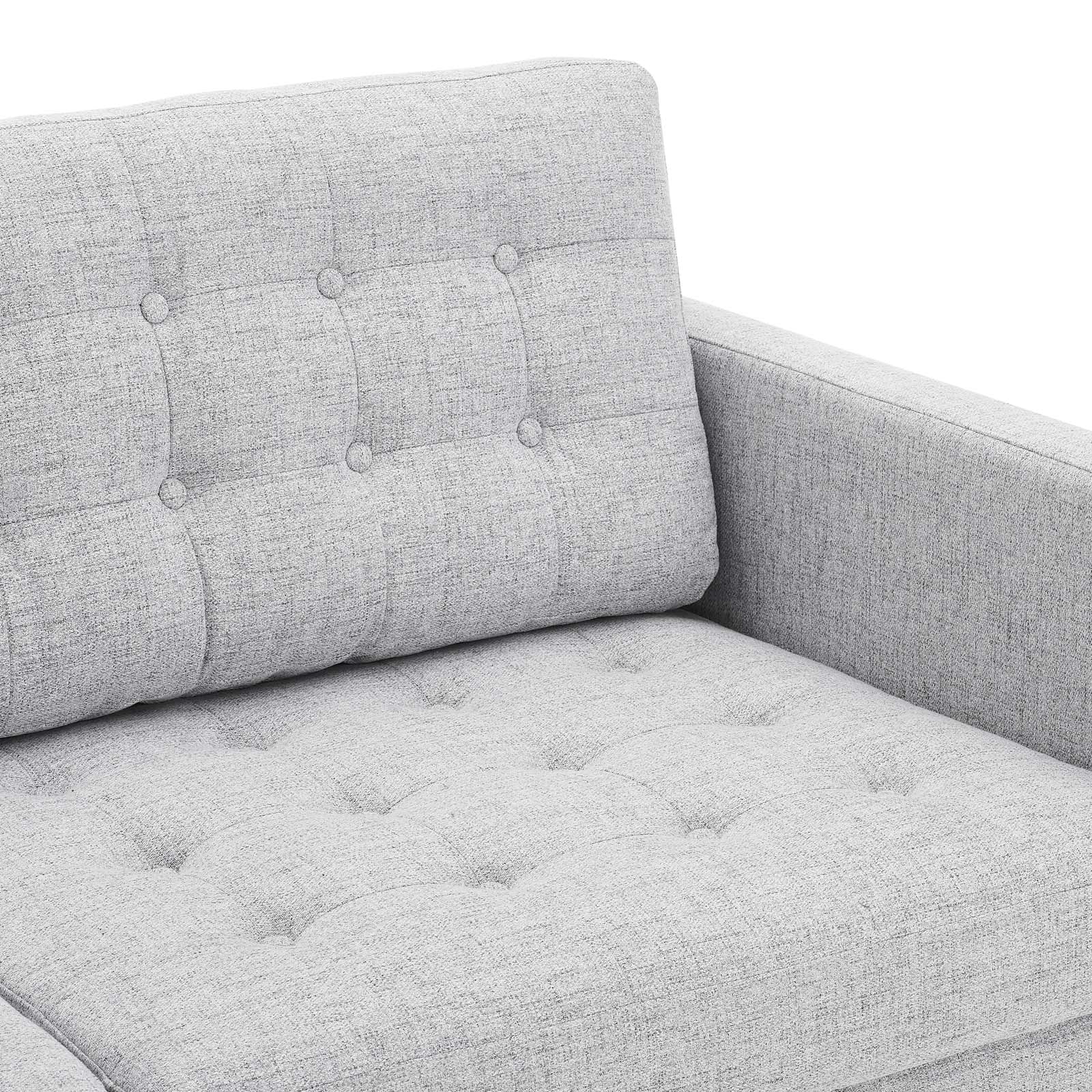 Modway Sofas & Couches - Exalt Tufted Fabric Sofa Light Gray