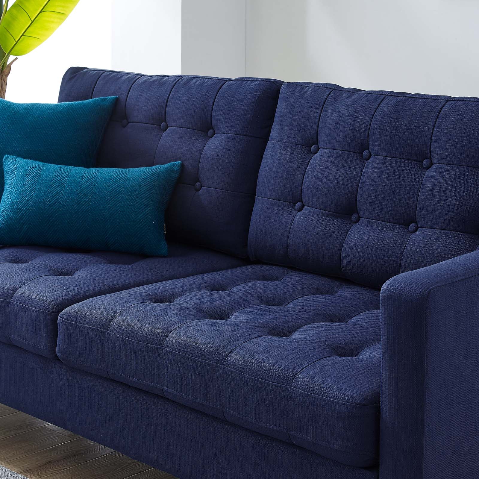 Modway Sofas & Couches - Exalt Tufted Fabric Sofa Royal Blue