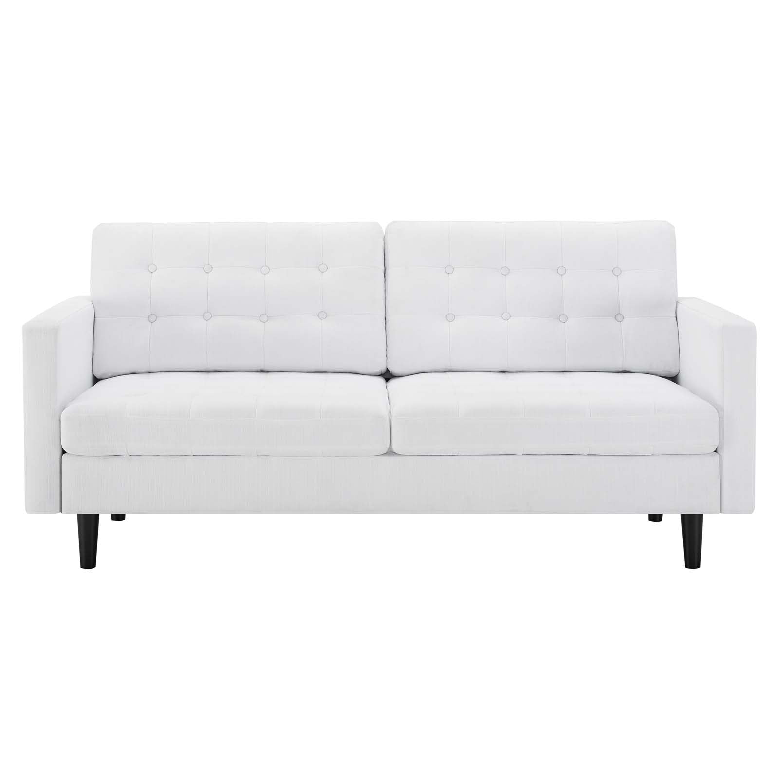 Modway Sofas & Couches - Exalt Tufted Fabric Sofa White