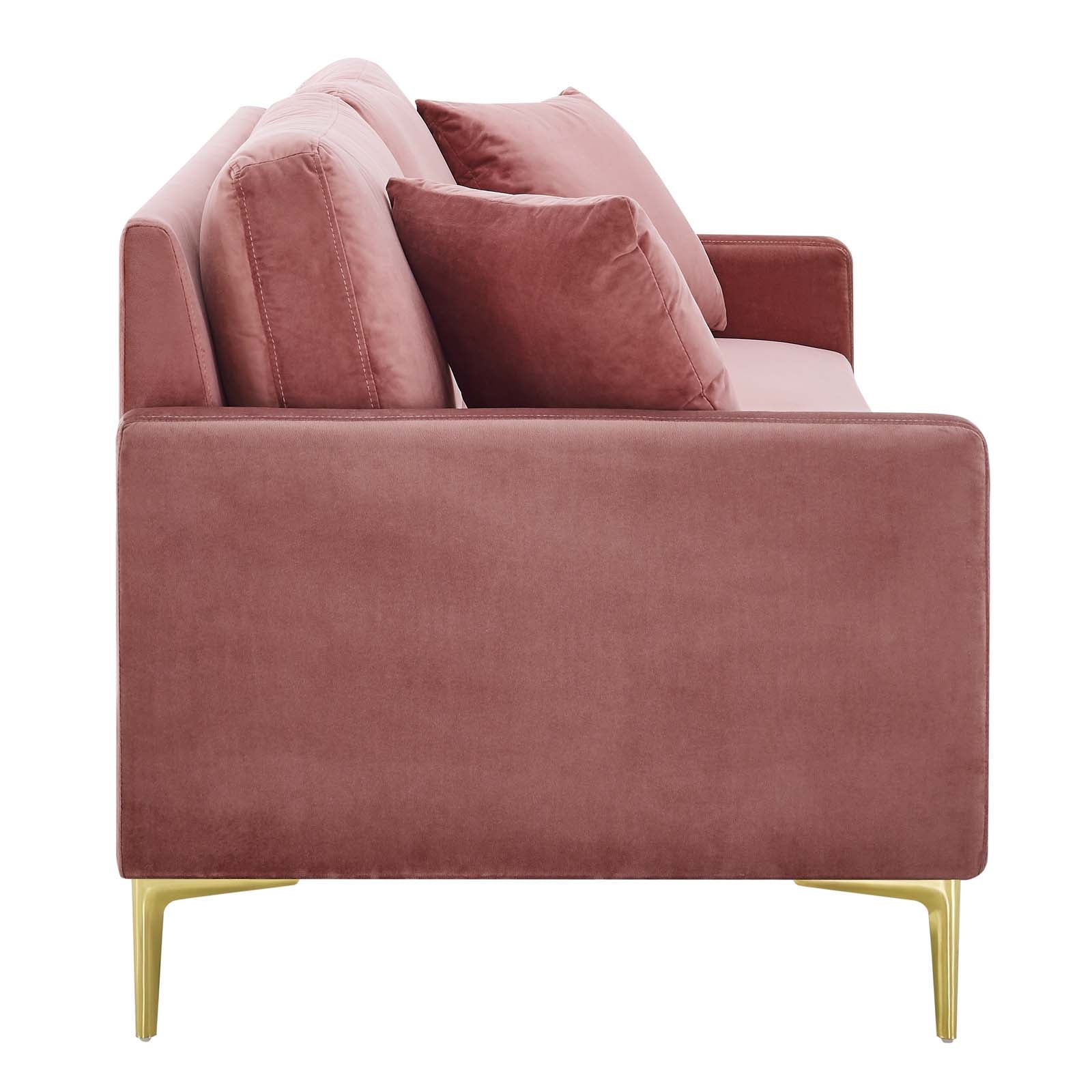 Modway Sofas & Couches - Juliana Performance Velvet Sofa Dusty Rose