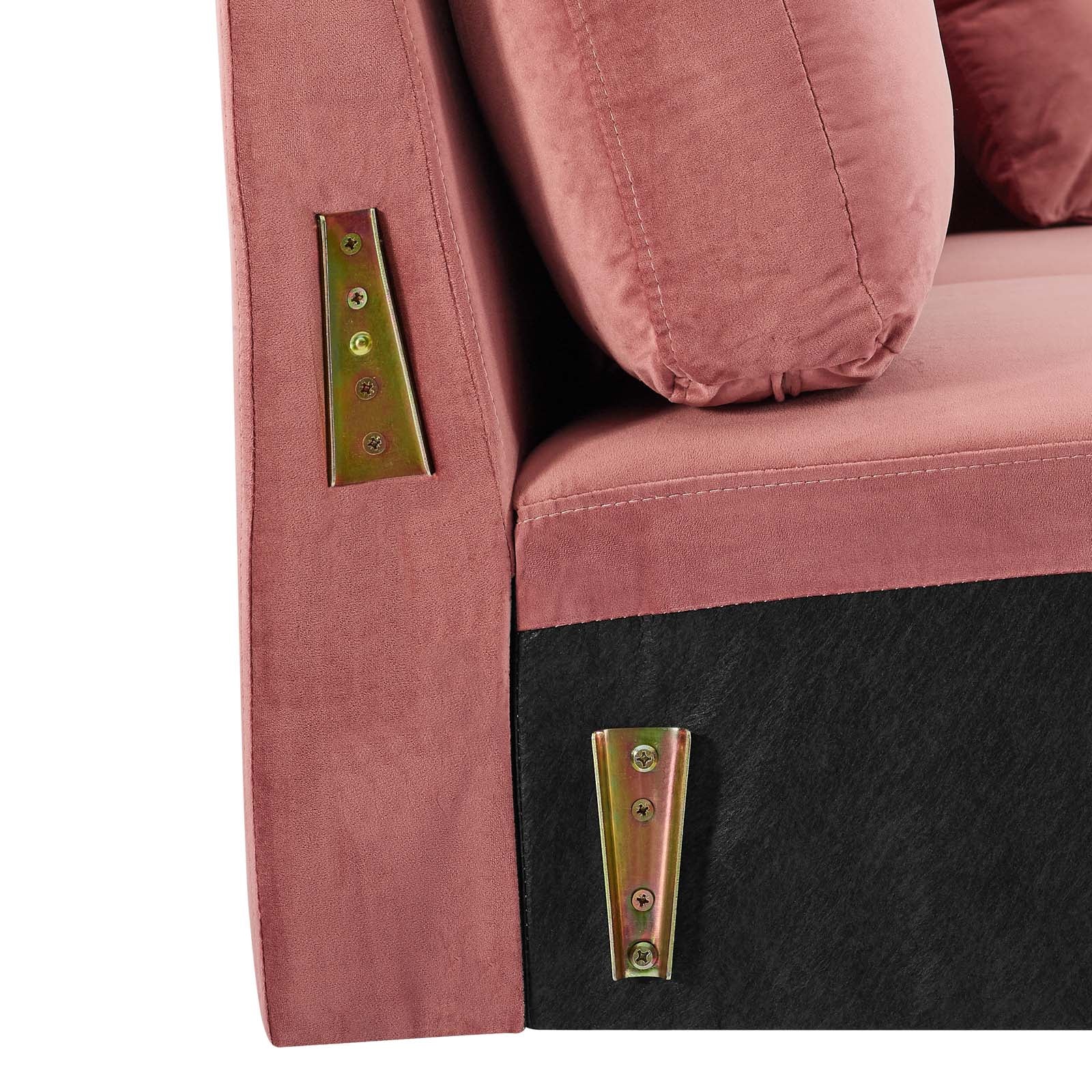 Modway Sofas & Couches - Juliana Performance Velvet Sofa Dusty Rose