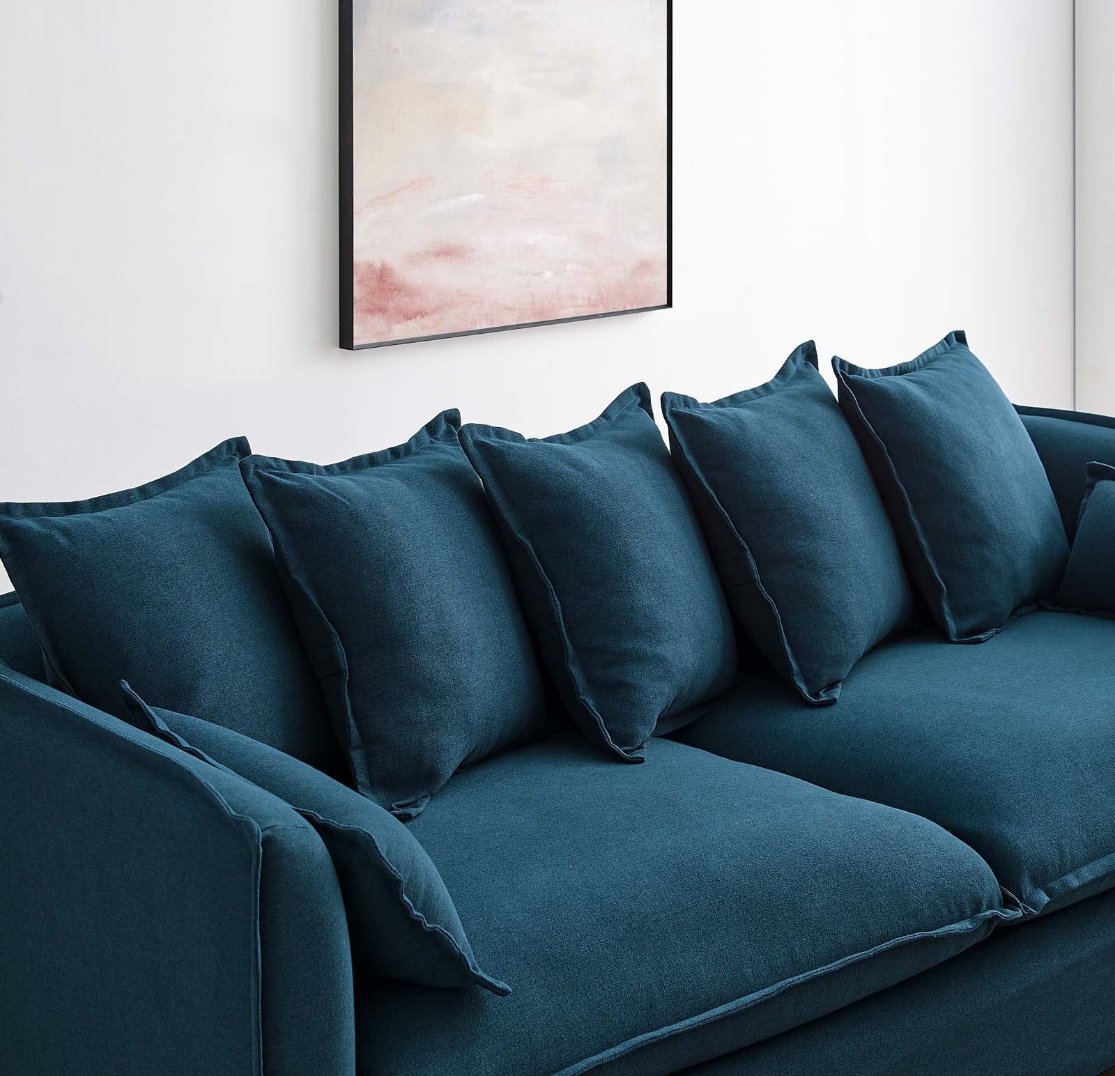Modway Sofas & Couches - Avalon Slipcover Fabric Sofa Azure