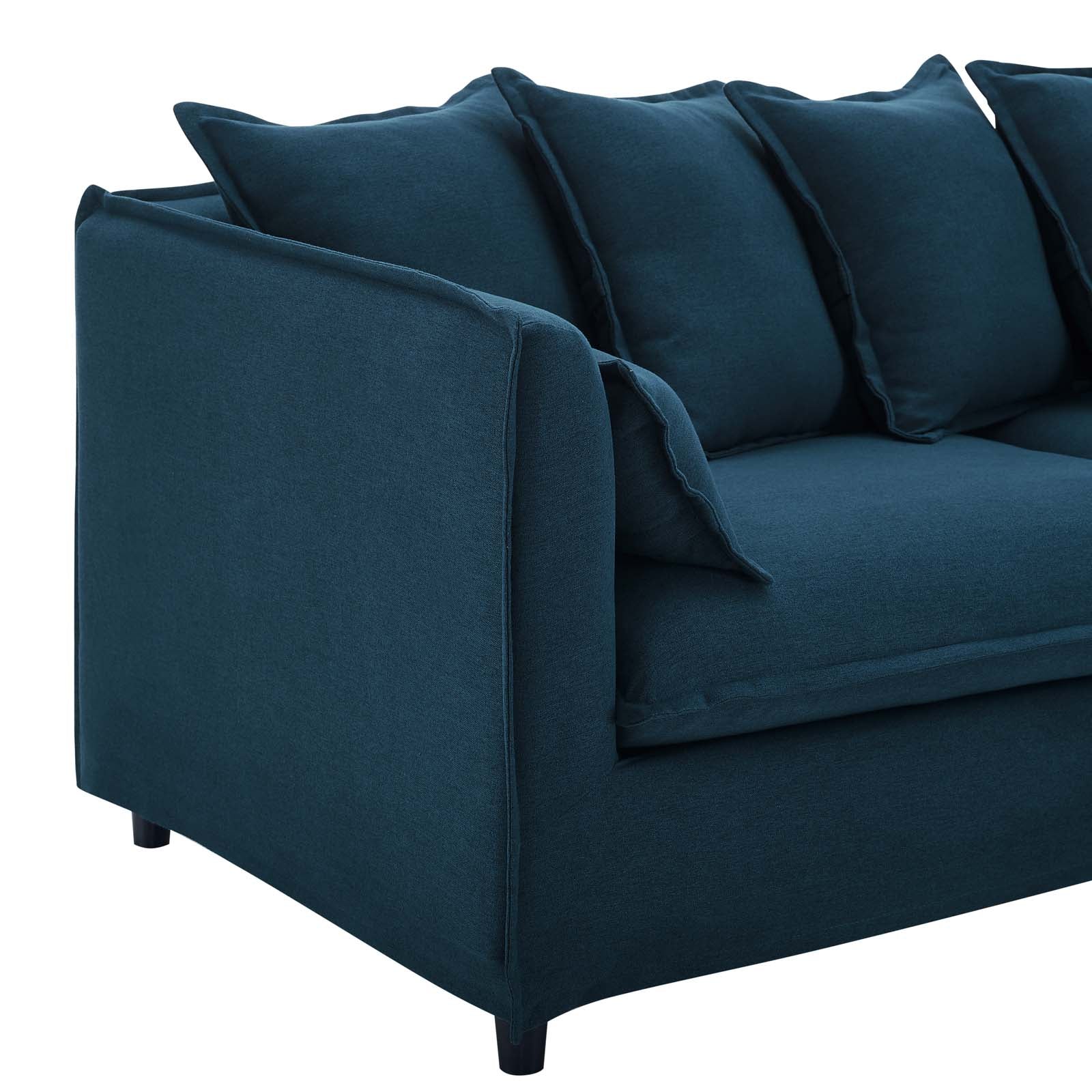 Modway Sofas & Couches - Avalon Slipcover Fabric Sofa Azure