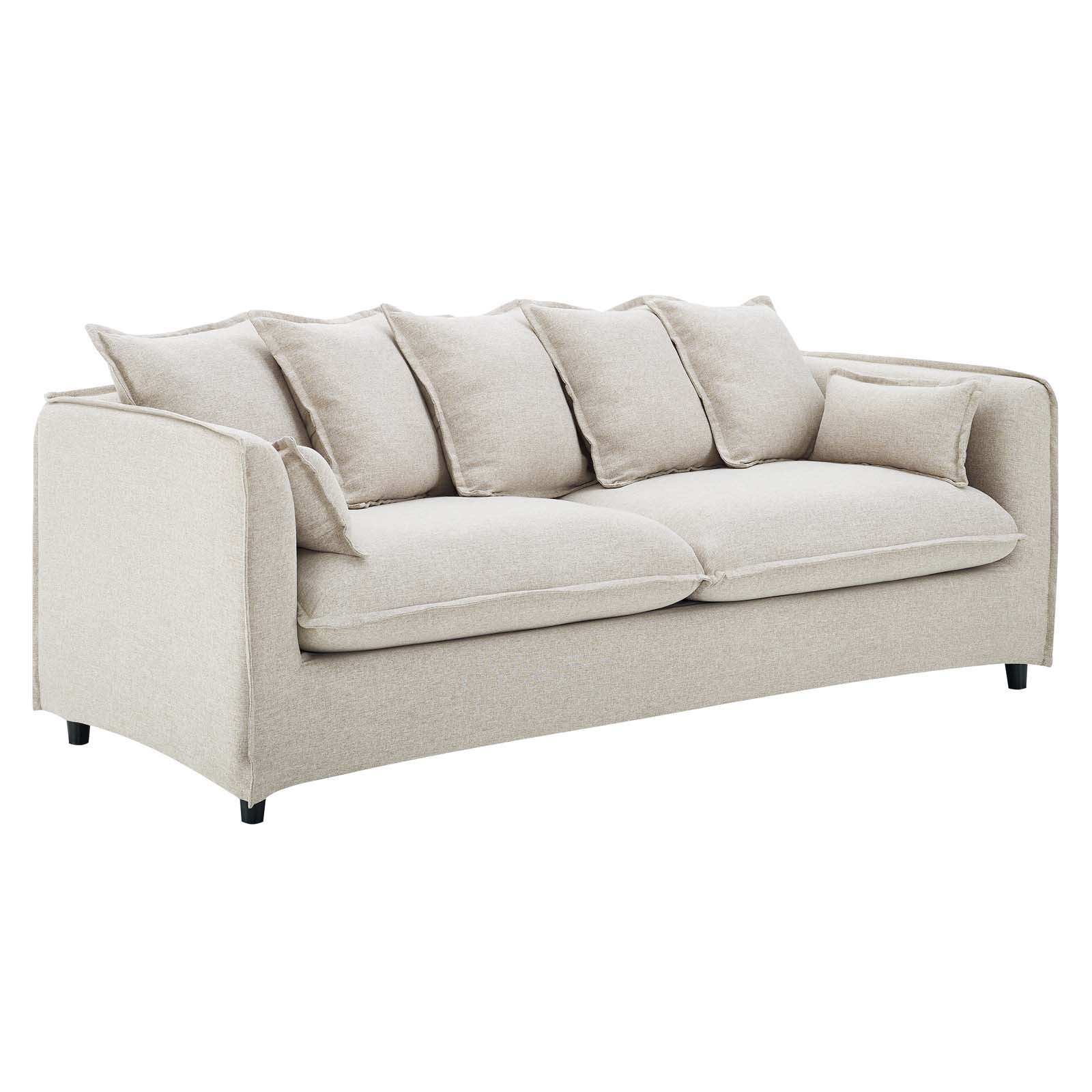 Modway Sofas & Couches - Avalon Slipcover Fabric Sofa Beige