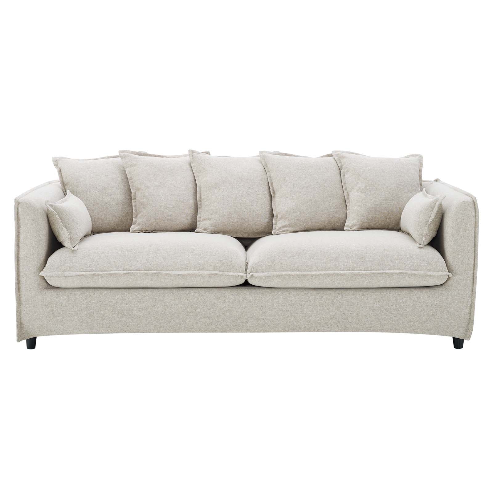 Modway Sofas & Couches - Avalon Slipcover Fabric Sofa Beige