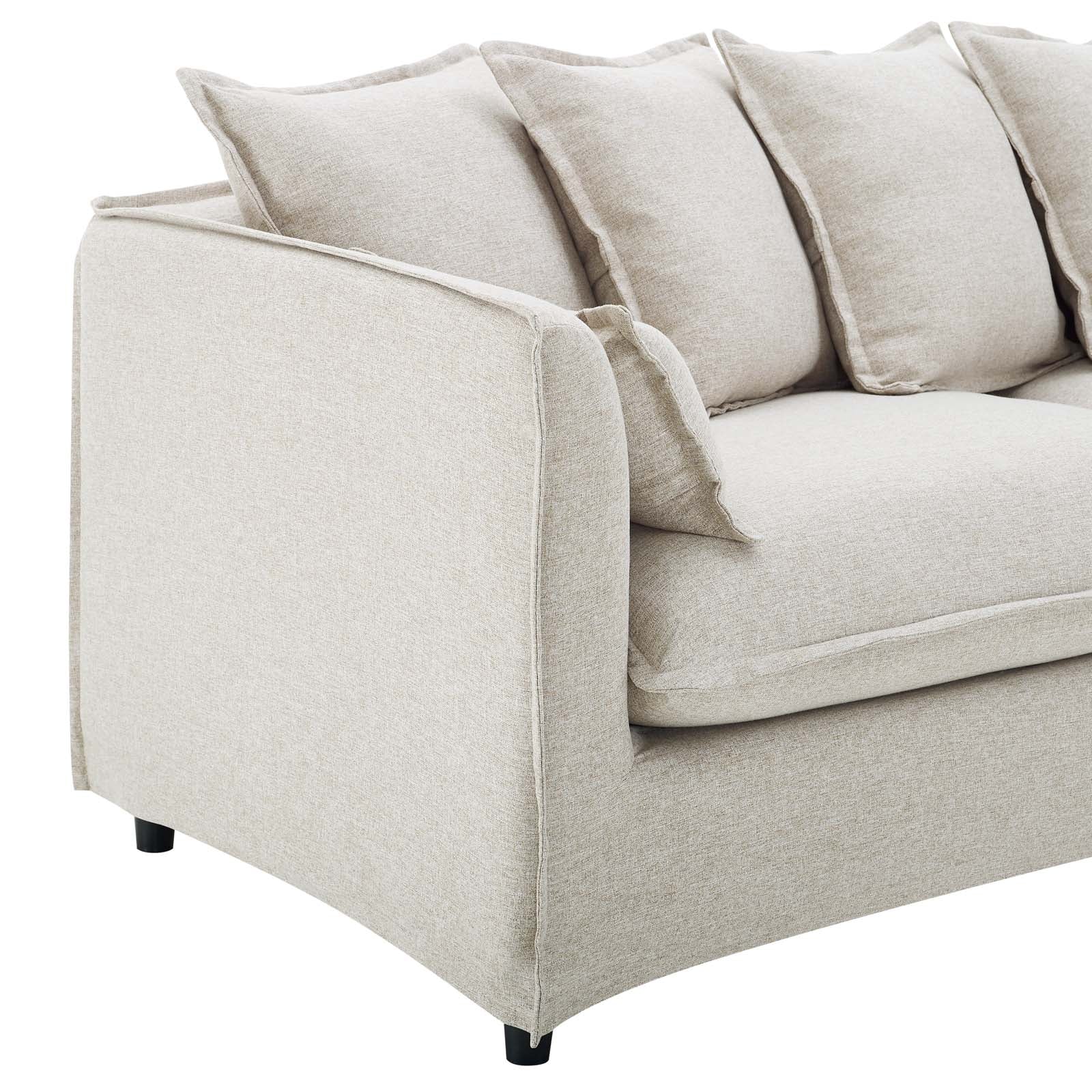 Modway Sofas & Couches - Avalon Slipcover Fabric Sofa Beige
