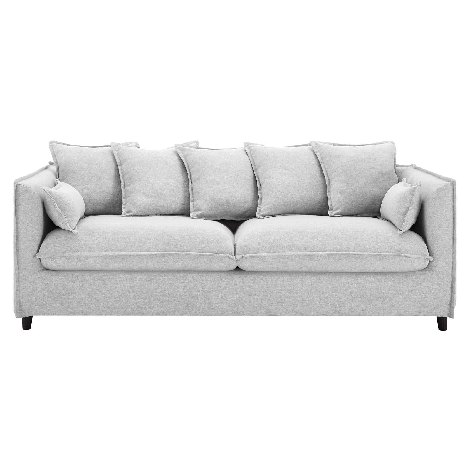 Modway Sofas & Couches - Avalon Slipcover Fabric Sofa Light Gray