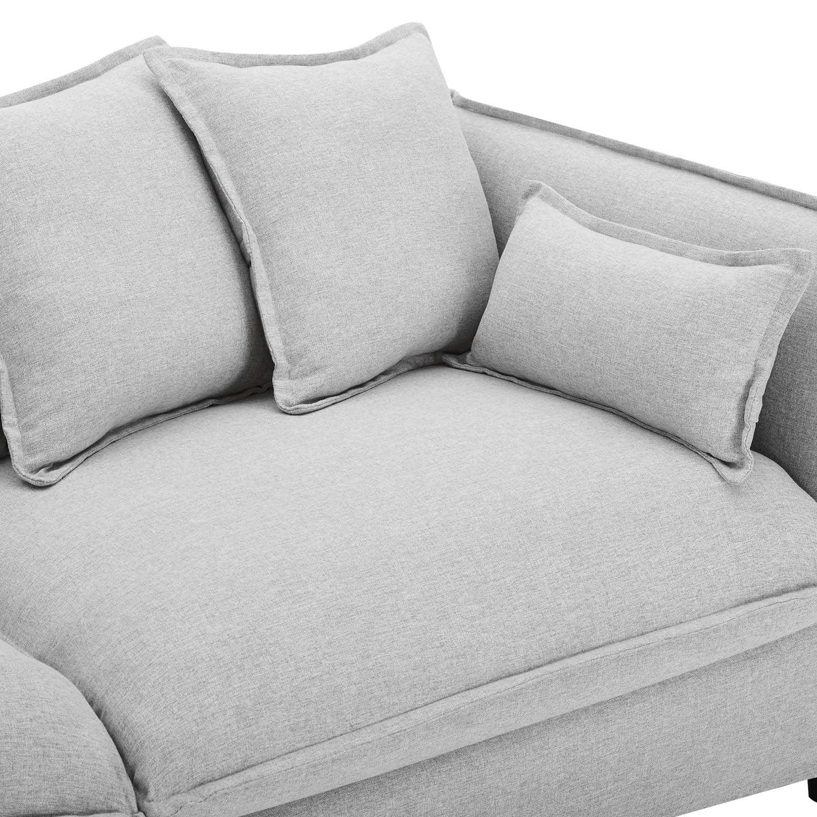 Modway Sofas & Couches - Avalon Slipcover Fabric Sofa Light Gray
