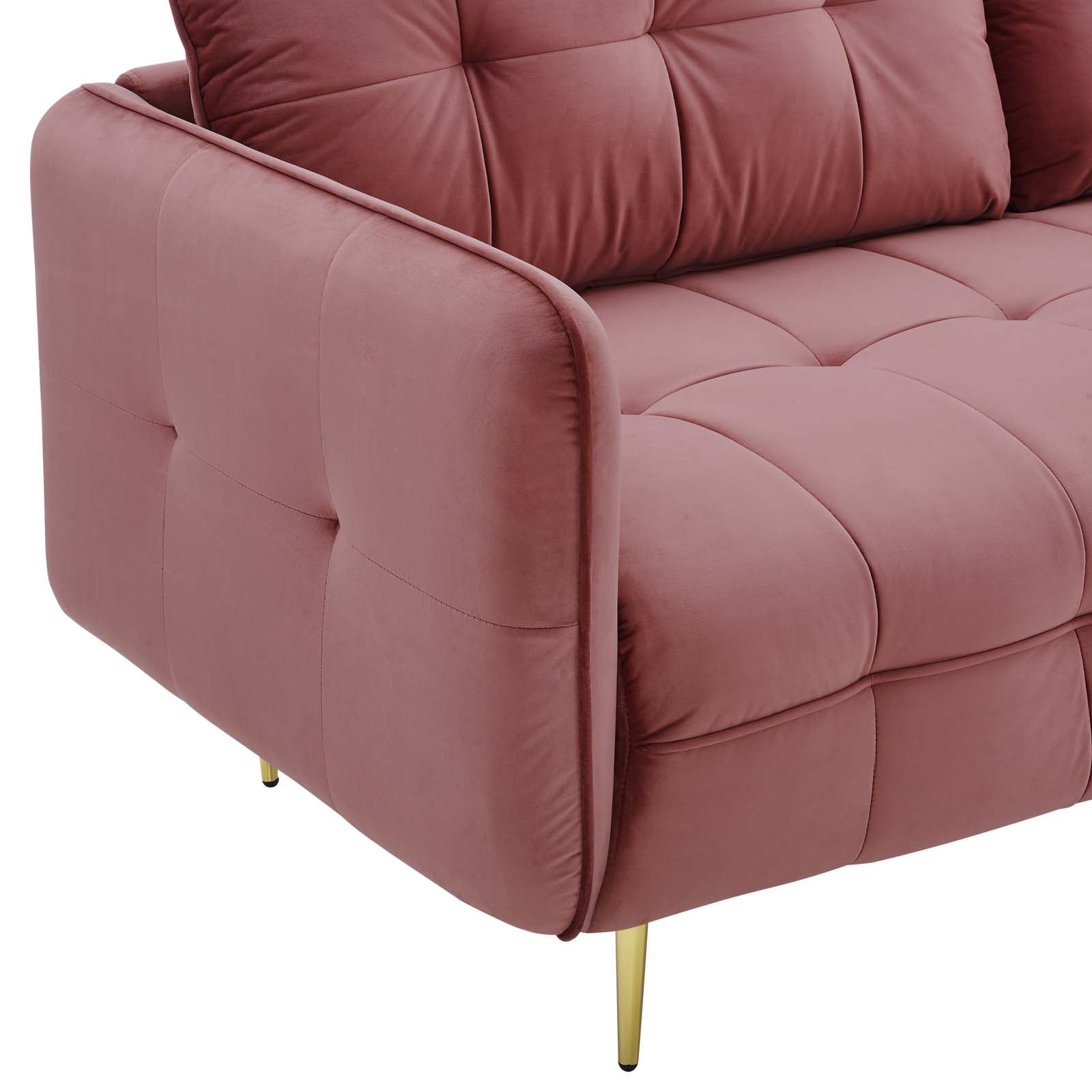 Modway Sofas & Couches - Cameron Tufted Performance Velvet Sofa Dusty Rose