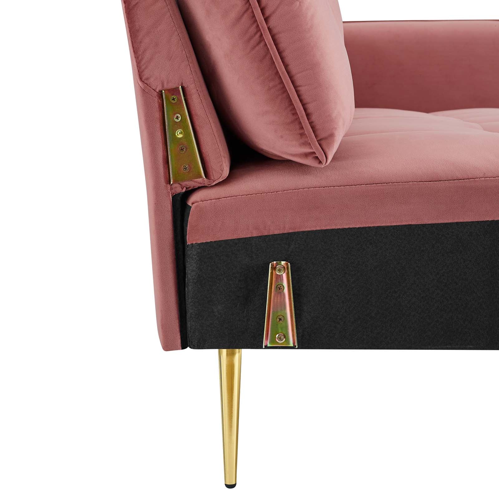 Modway Sofas & Couches - Cameron Tufted Performance Velvet Sofa Dusty Rose