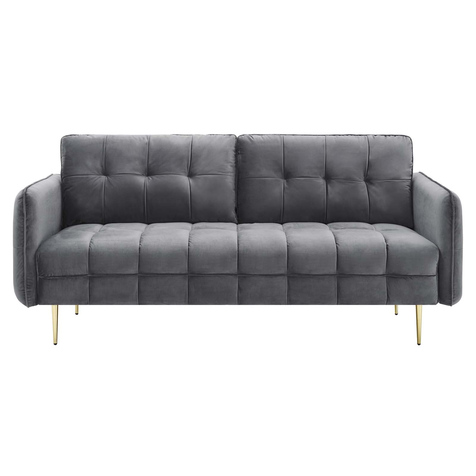 Modway Sofas & Couches - Cameron Tufted Performance Velvet Sofa Gray