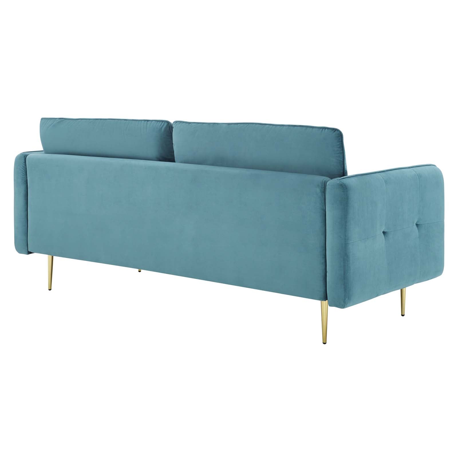 Modway Sofas & Couches - Cameron Tufted Performance Velvet Sofa Sea Blue