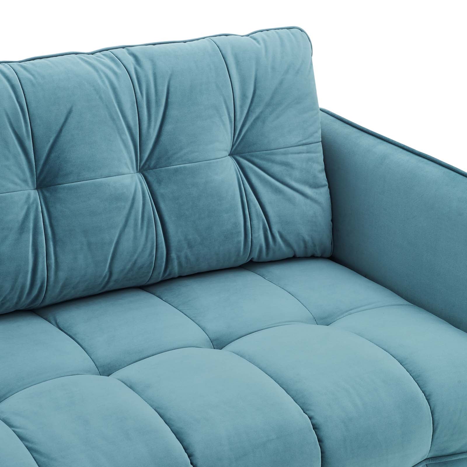 Modway Sofas & Couches - Cameron Tufted Performance Velvet Sofa Sea Blue