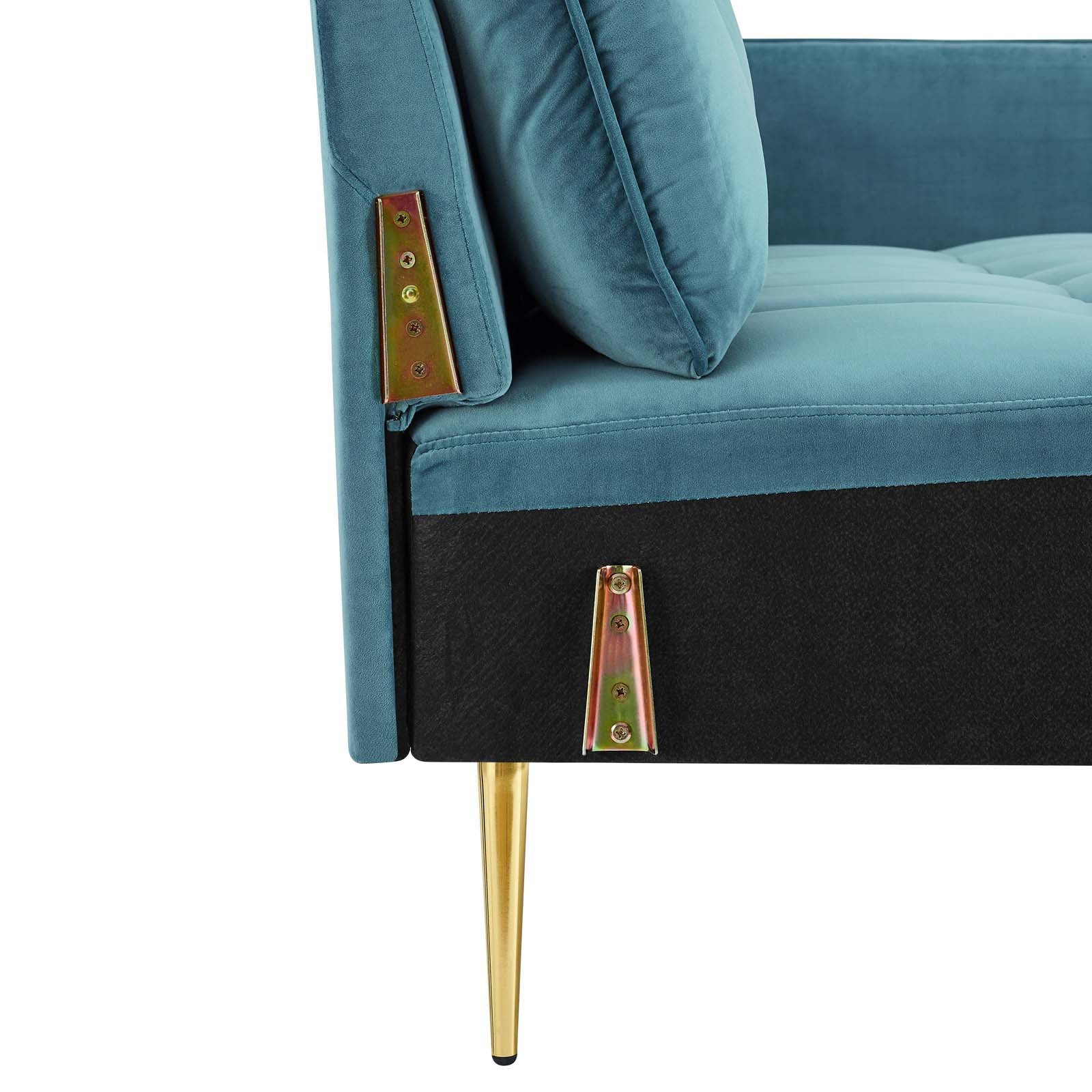 Modway Sofas & Couches - Cameron Tufted Performance Velvet Sofa Sea Blue