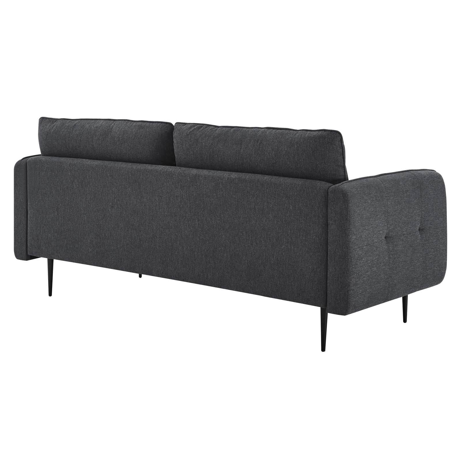 Modway Sofas & Couches - Cameron Tufted Fabric Sofa Charcoal