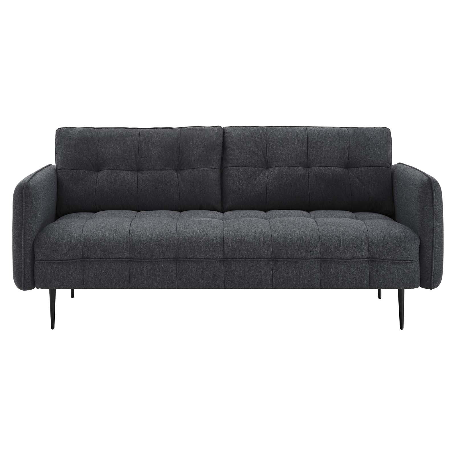 Modway Sofas & Couches - Cameron Tufted Fabric Sofa Charcoal