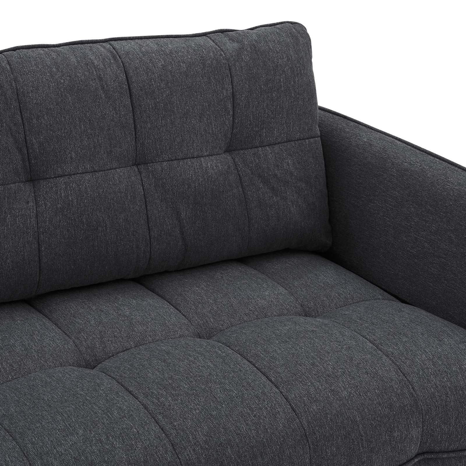 Modway Sofas & Couches - Cameron Tufted Fabric Sofa Charcoal