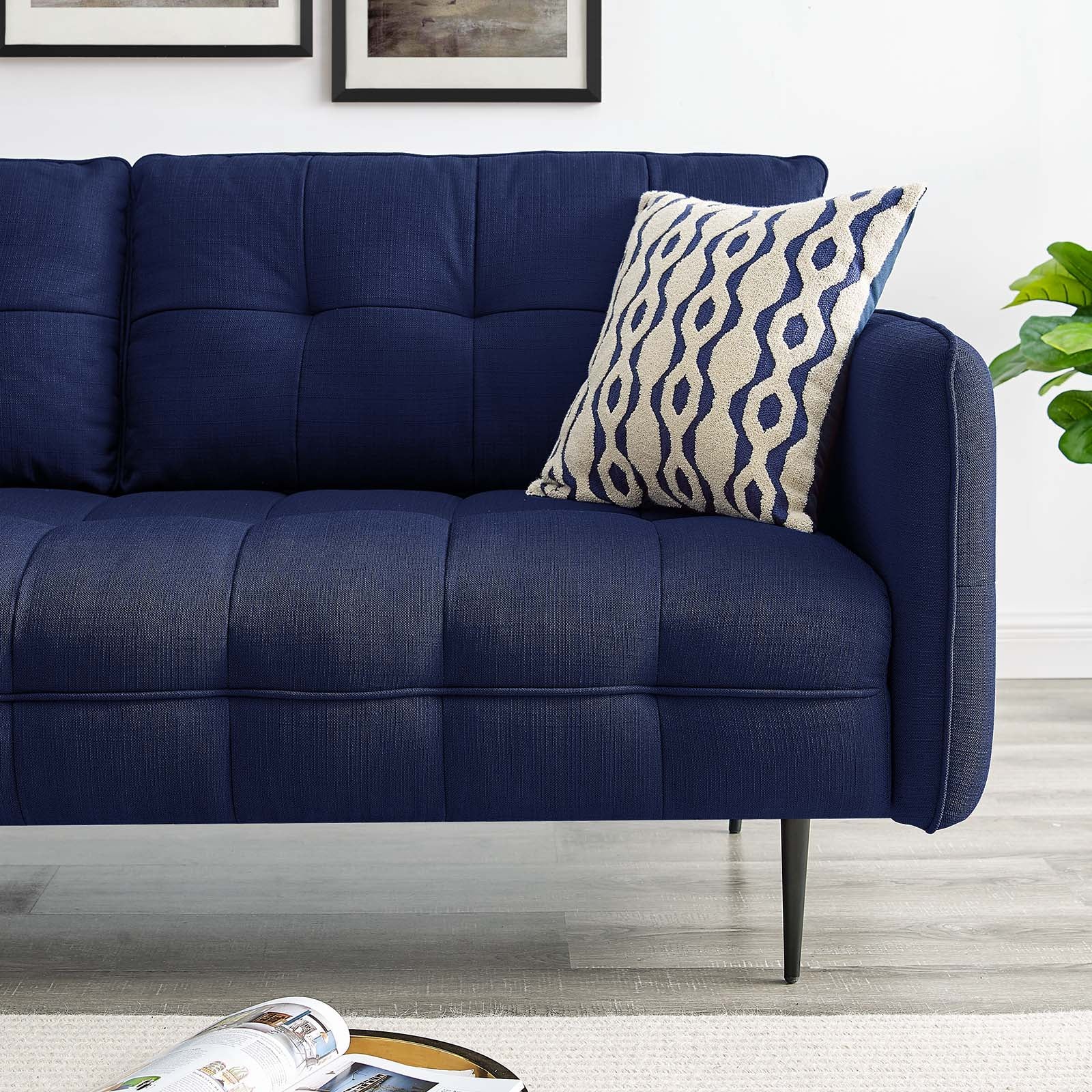 Modway Sofas & Couches - Cameron Tufted Fabric Sofa Royal Blue