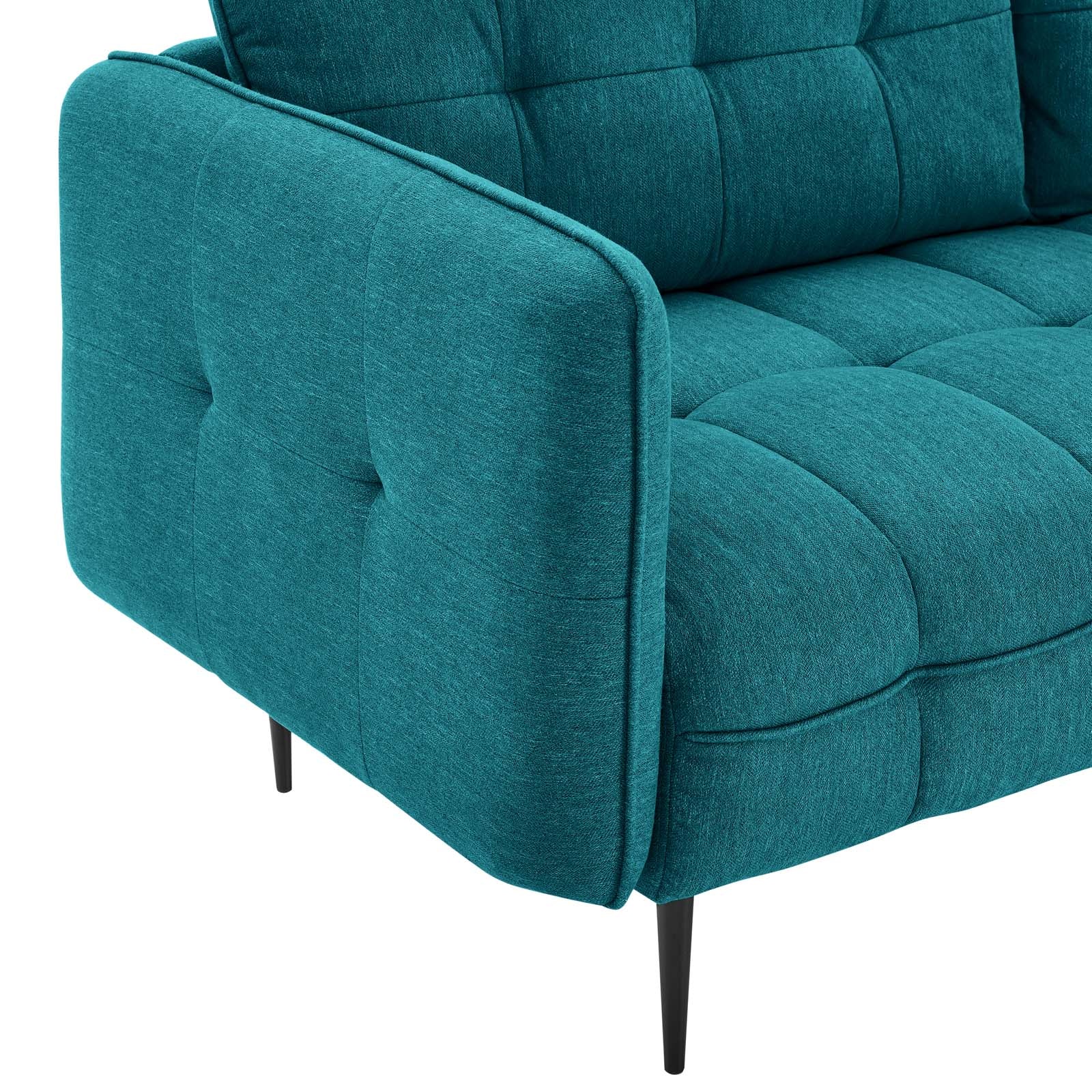Modway Sofas & Couches - Cameron Tufted Fabric Sofa Teal