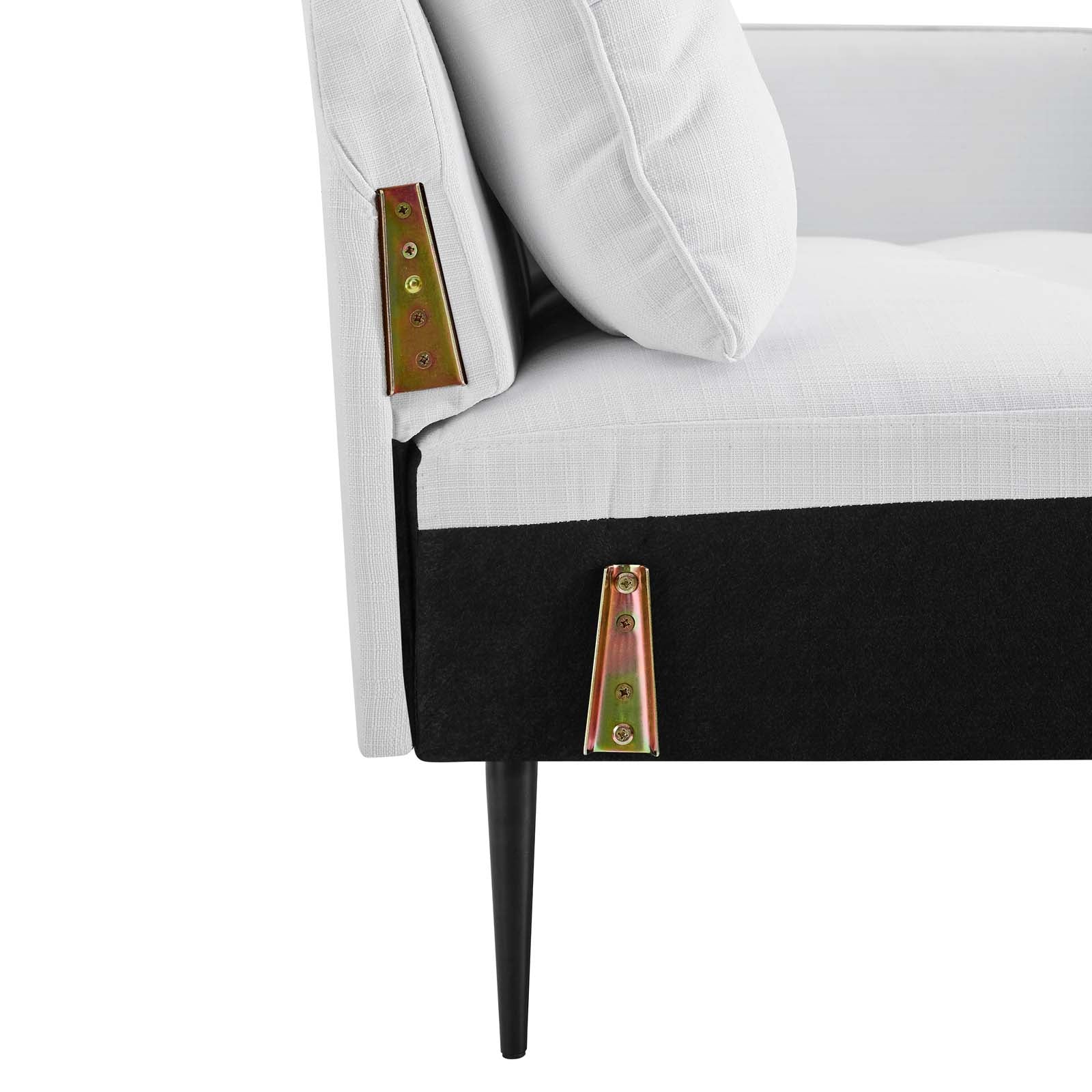 Modway Sofas & Couches - Cameron Tufted Fabric Sofa White