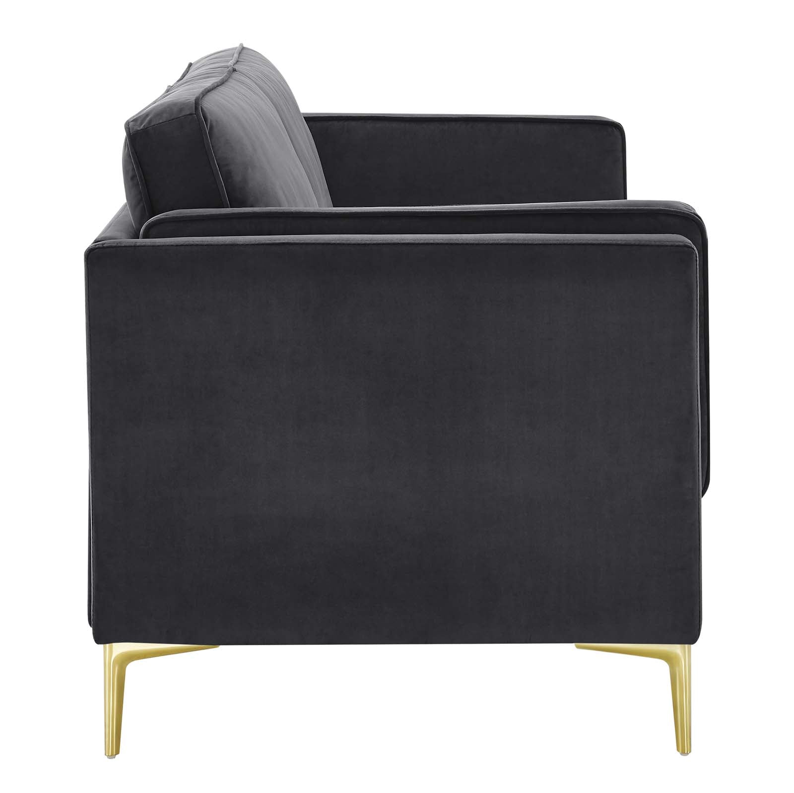 Modway Sofas & Couches - Kaiya Performance Velvet Sofa Charcoal