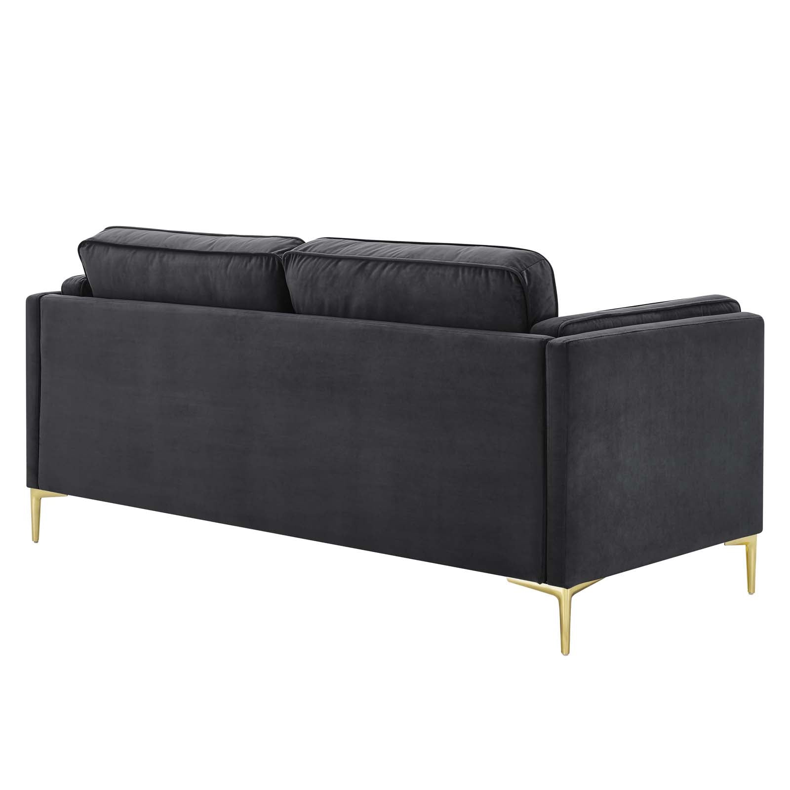 Modway Sofas & Couches - Kaiya Performance Velvet Sofa Charcoal