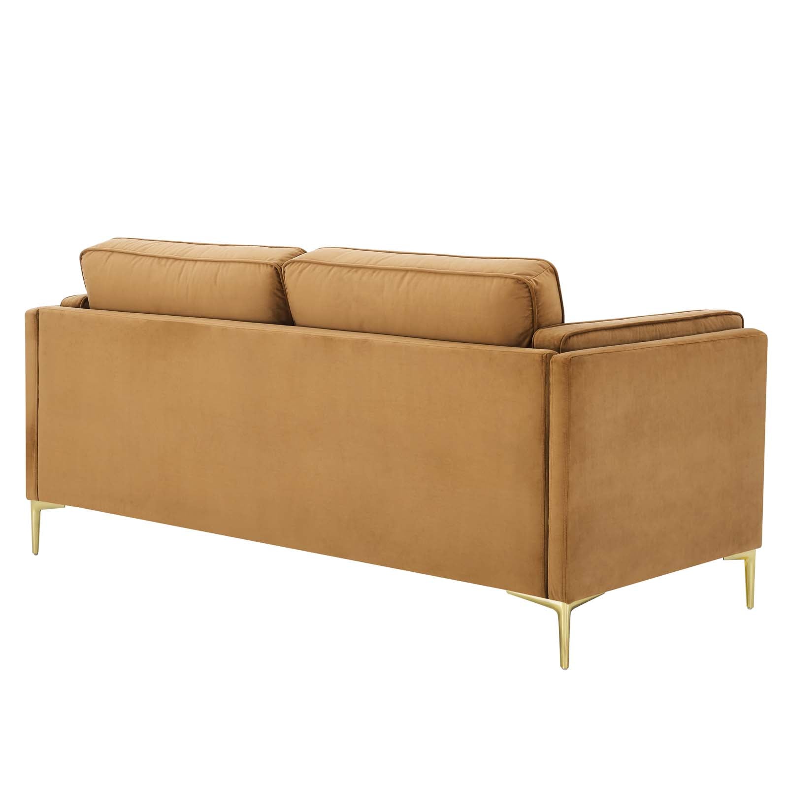 Modway Sofas & Couches - Kaiya Performance Velvet Sofa Cognac