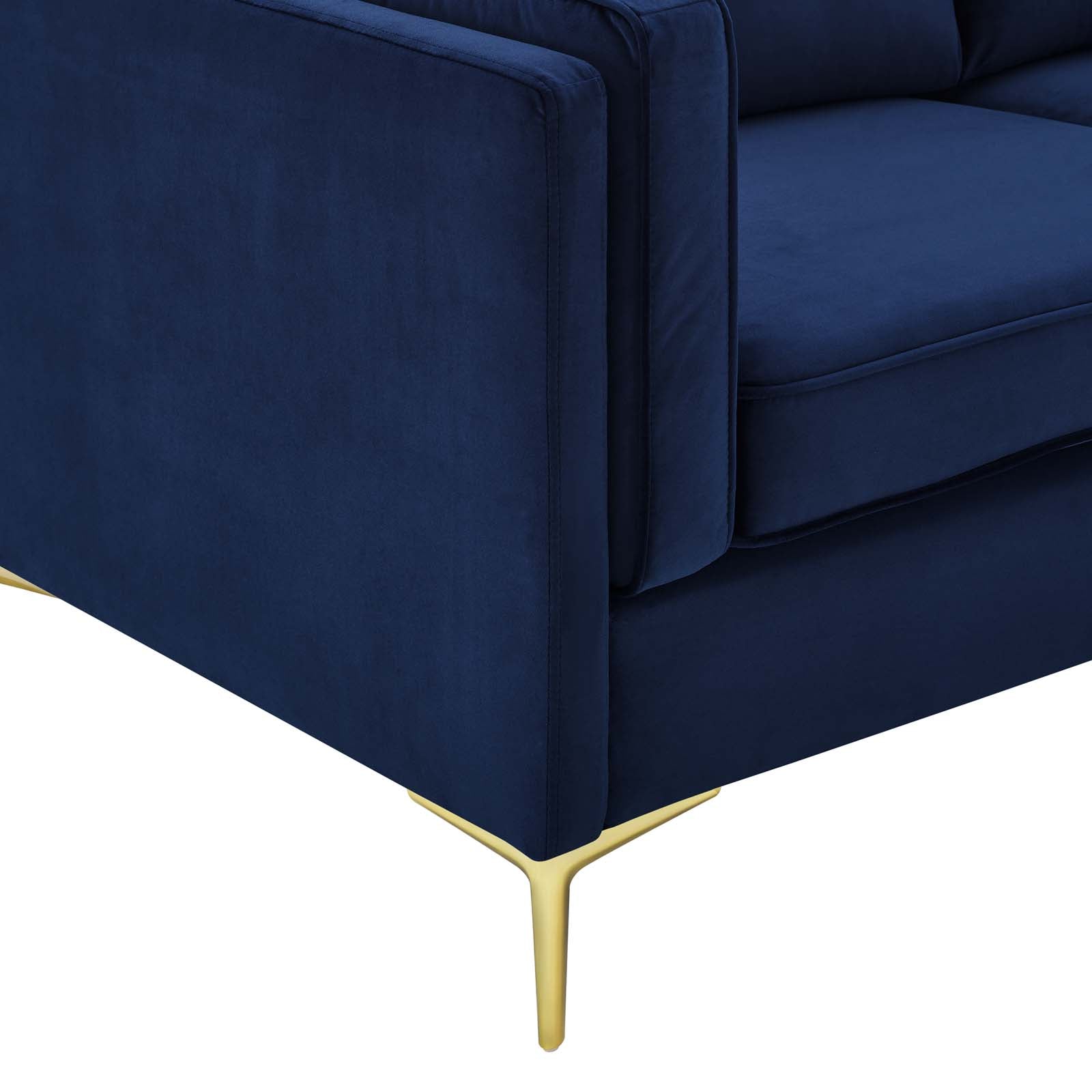 Modway Sofas & Couches - Kaiya Performance Velvet Sofa Midnight Blue